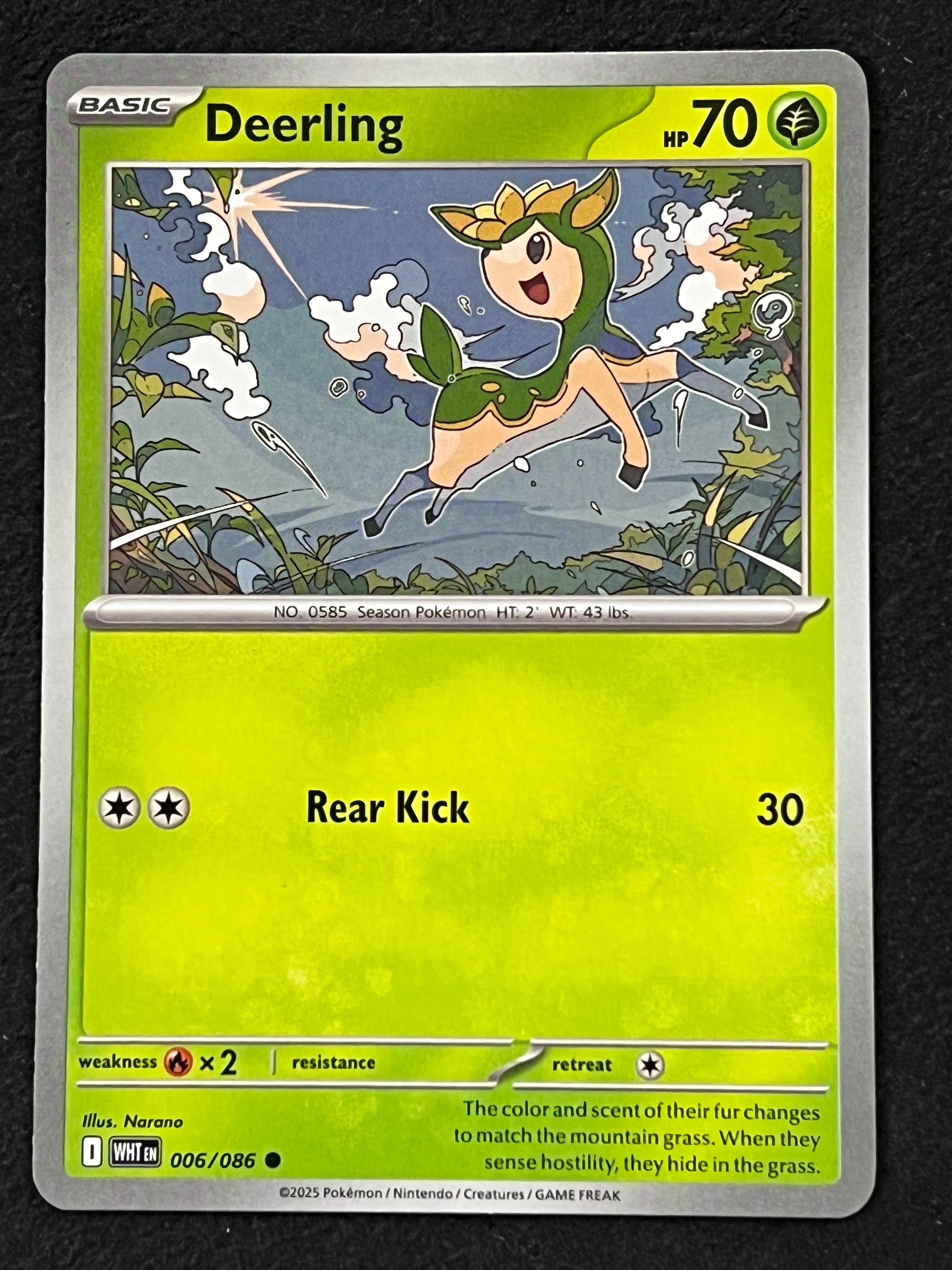 pokemon deerling card 006/086 Deerling