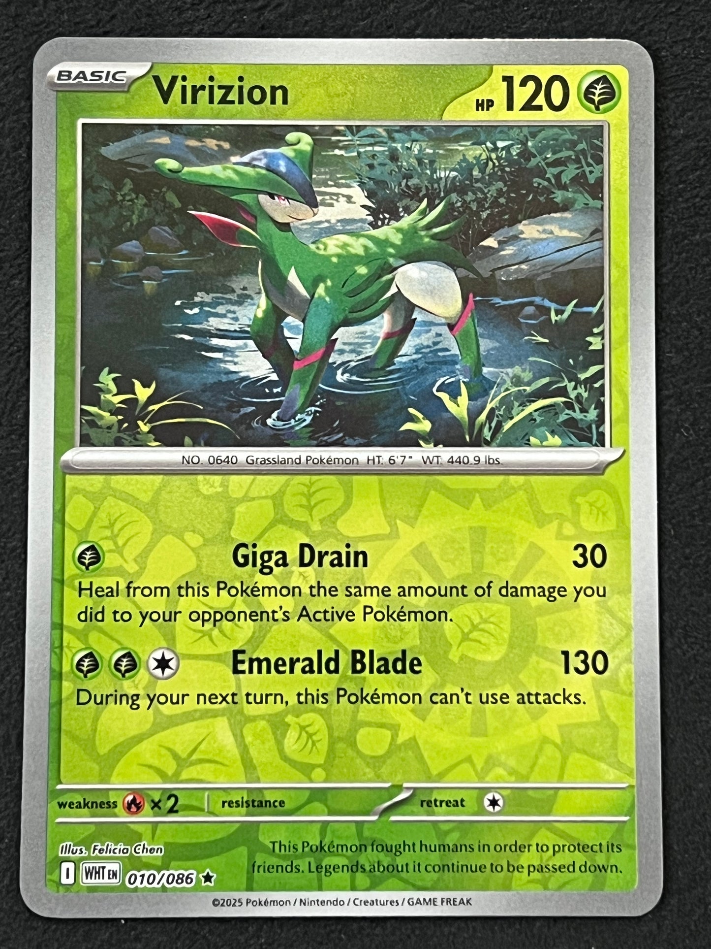 010/086 Virizion - Pokémon White Flare Rare Reverse