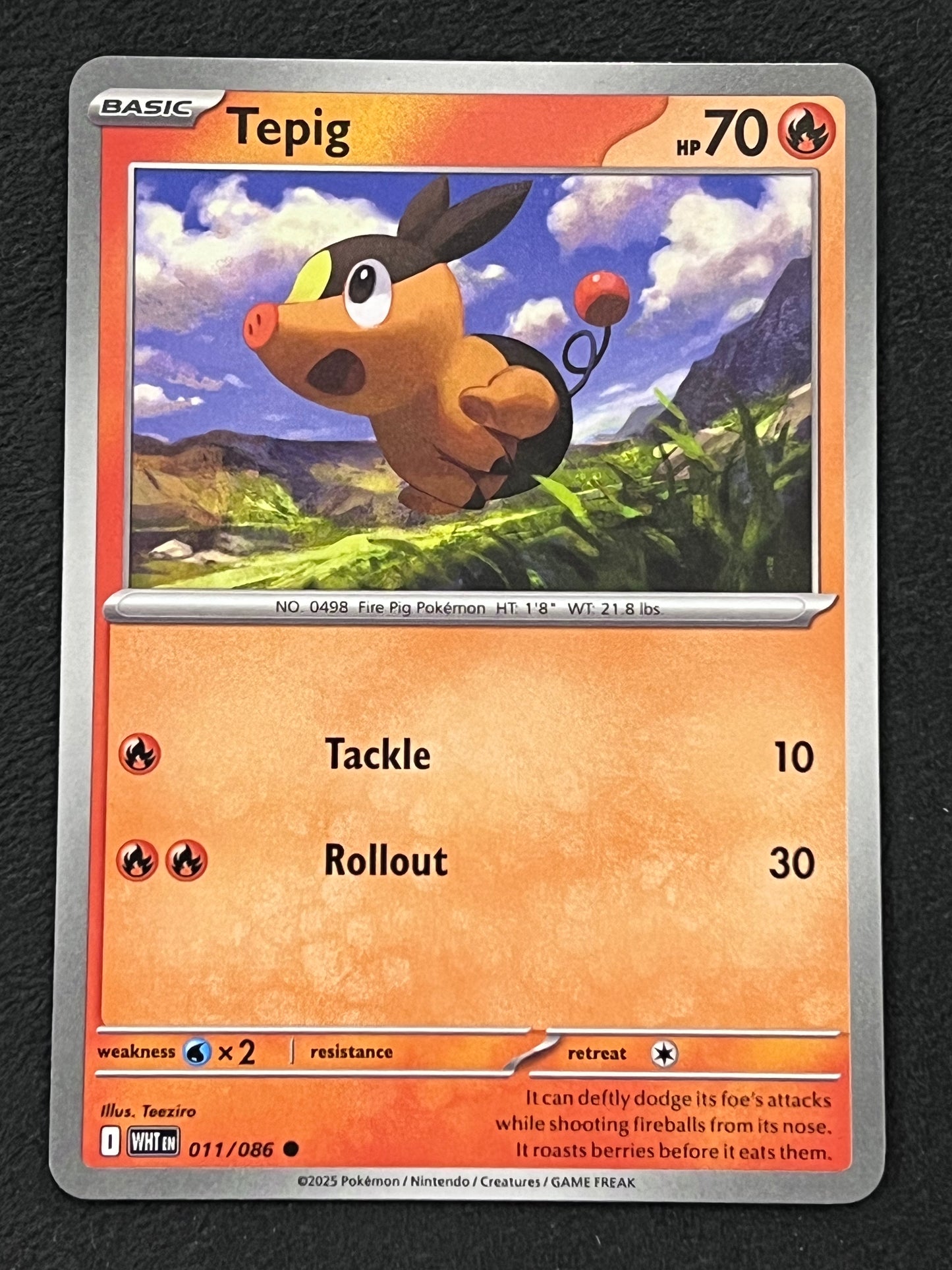 011/086 Tepig - Pokémon White Flare Common