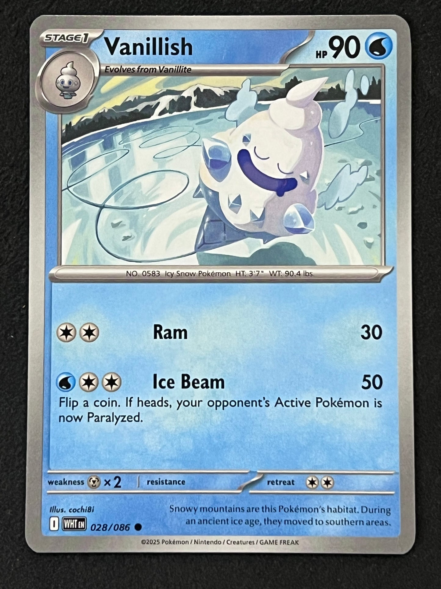028/086 Vanillish - Pokémon White Flare Common