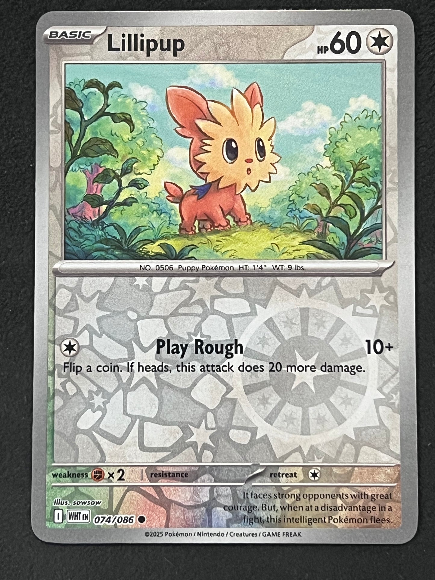 074/086 Lillipup - Pokémon White Flare Common Reverse
