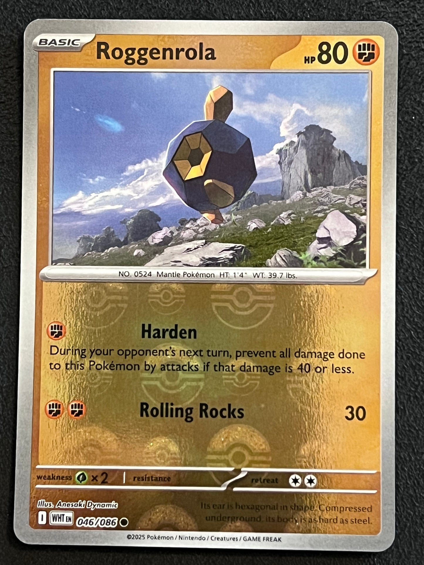 046/086 Roggenrola - Pokémon White Flare Common Reverse POKEBALL