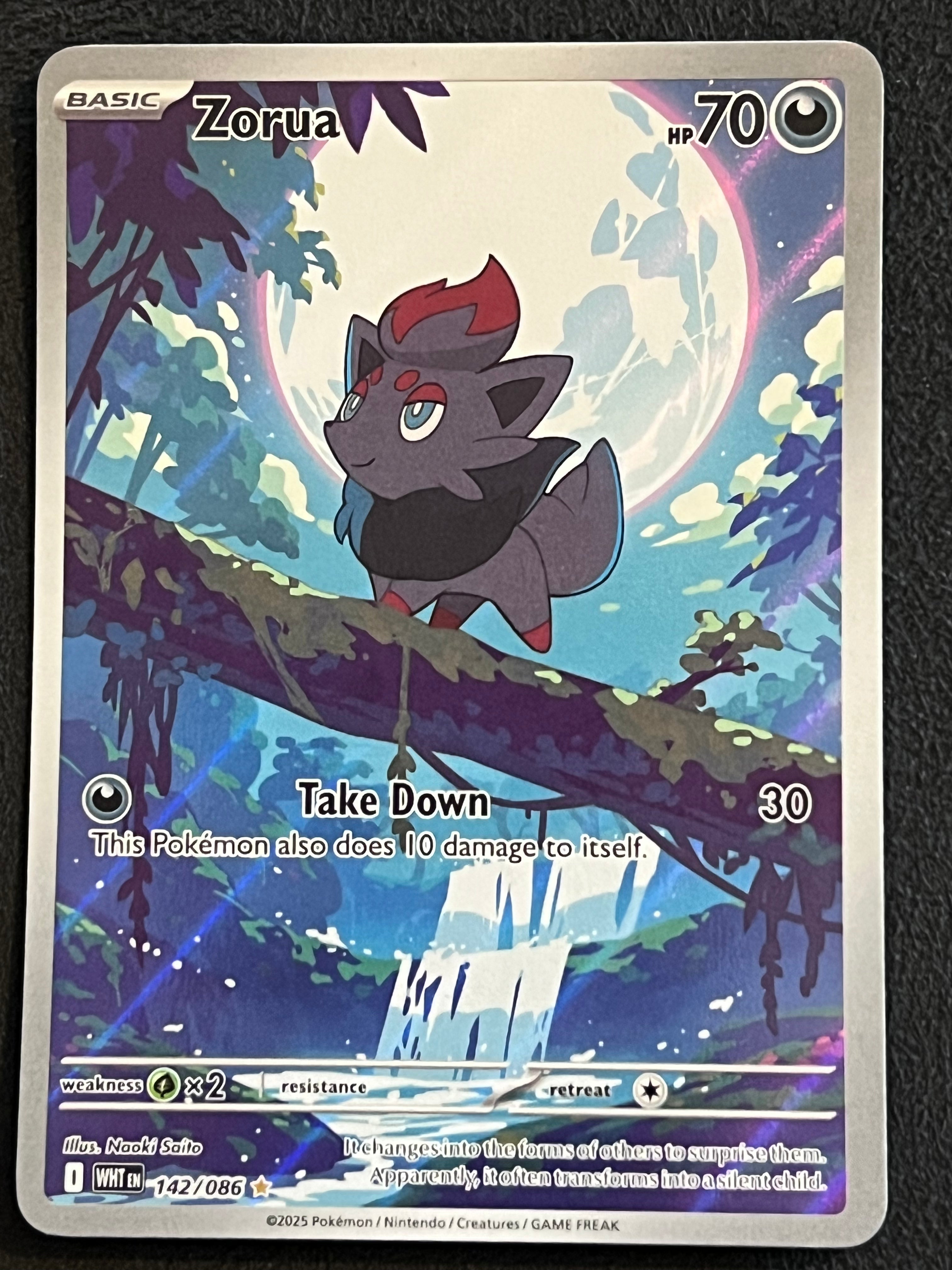 142/086 Zorua - Pokmon White Flare Illustration Rare Jarvvos 142/086 Zorua - Pokmon White Flare Illustration Rare Jarvvos
