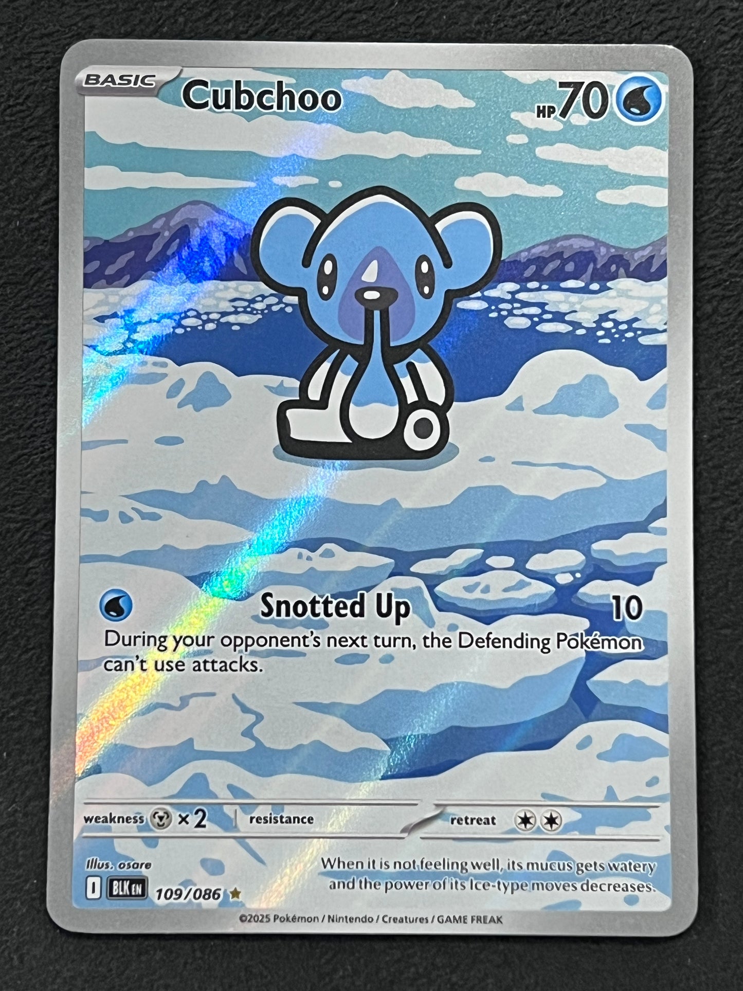 109/086 Cubchoo - Pokémon Black Bolt Illustration Rare