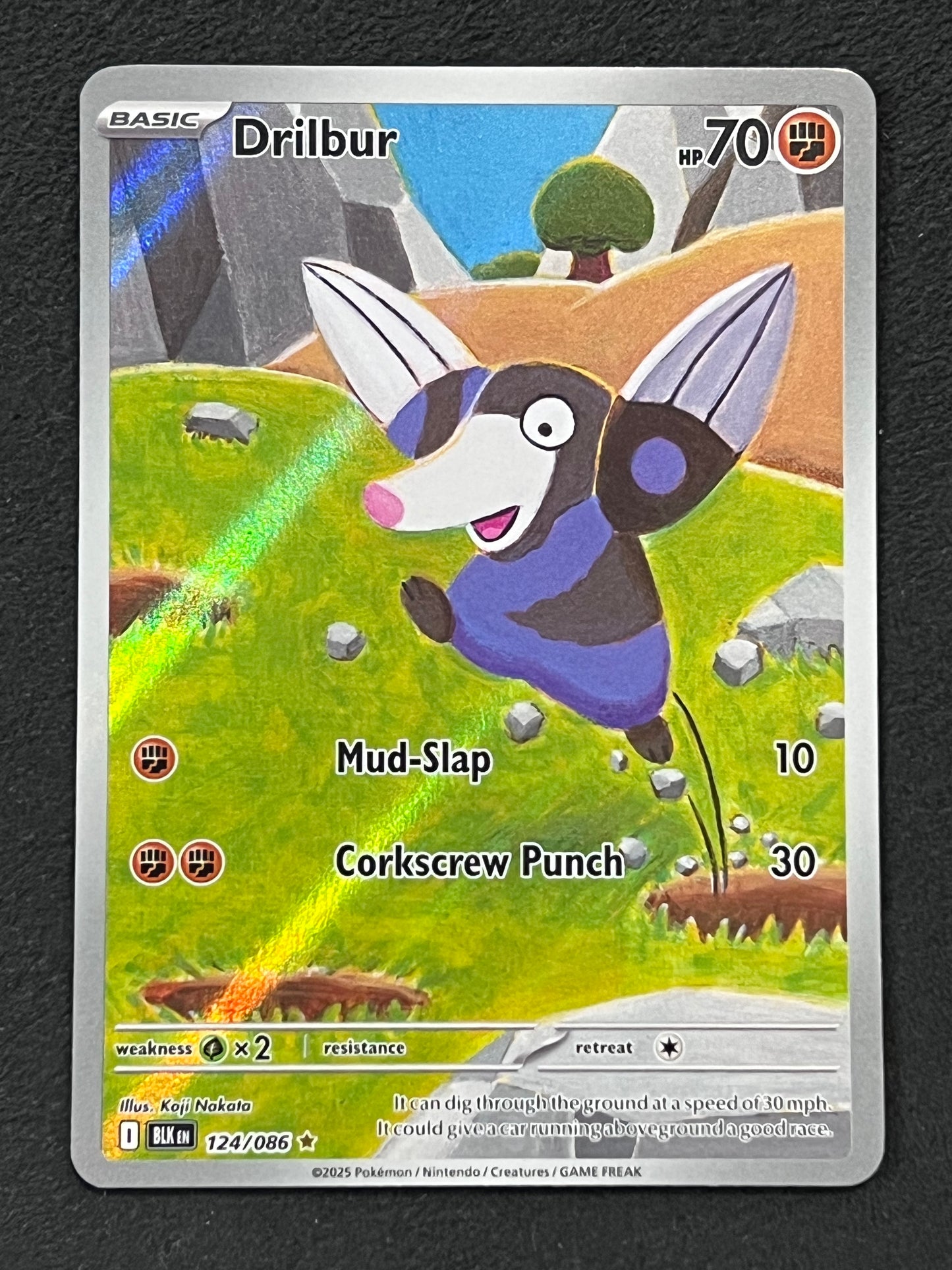 124/086 Drilbur - Pokémon Black Bolt Illustration Rare