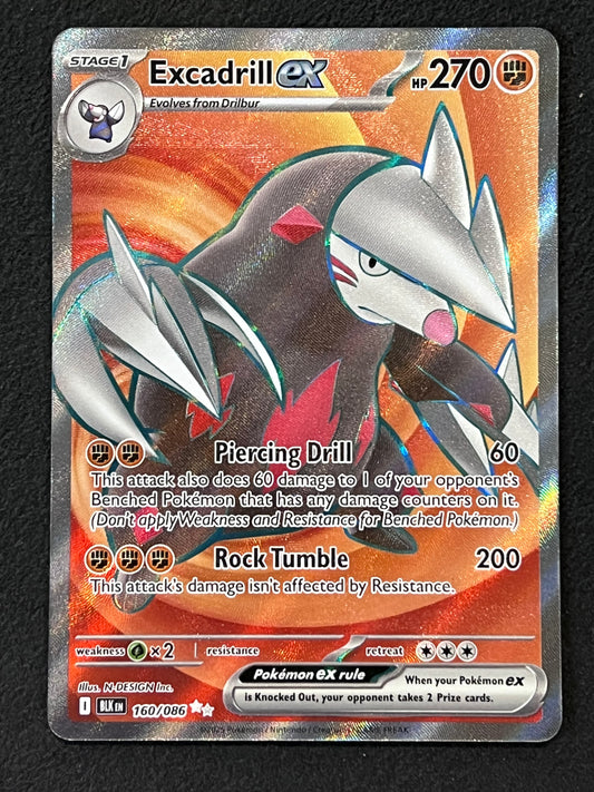 160/086 Excadrill Ex - Pokémon Black Bolt Ultra Rare