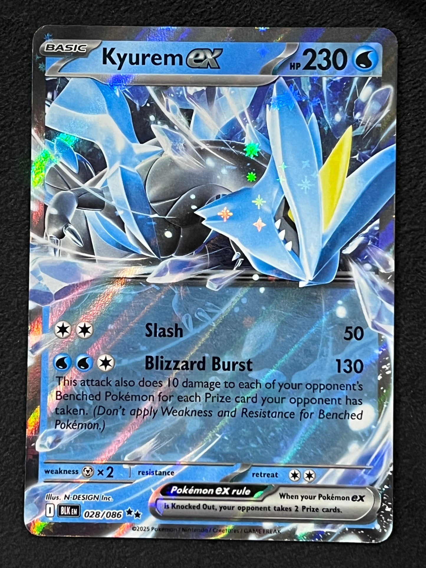 028/086 Kyurem Ex - Pokémon Black Bolt Double Rare