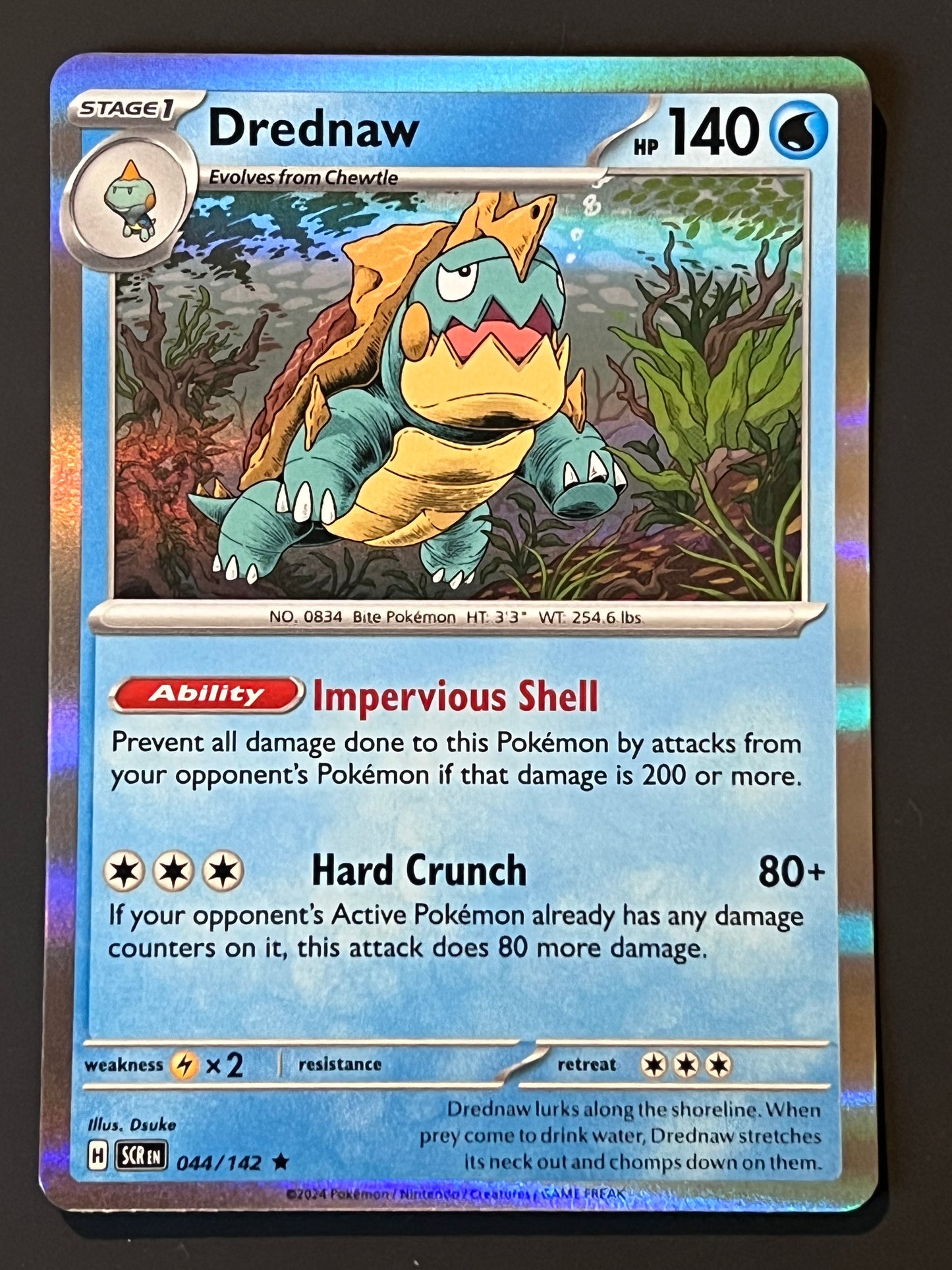 044/142 Drednaw - Pokémon Stellar Crown Rare Holo