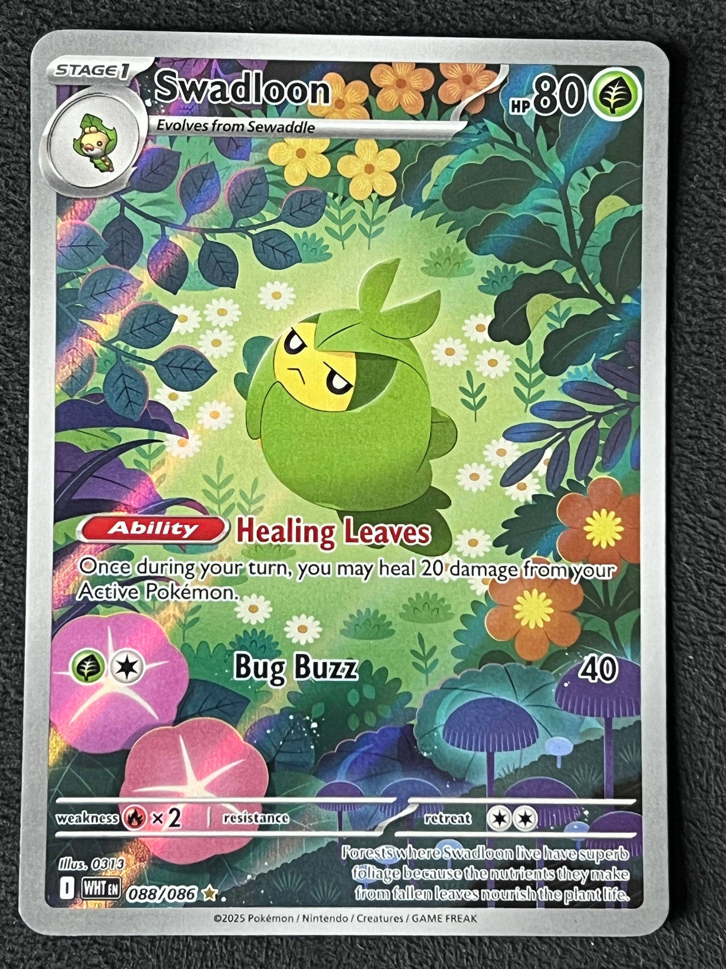 088/086 Swadloon - Pokémon White Flare Illustration Rare