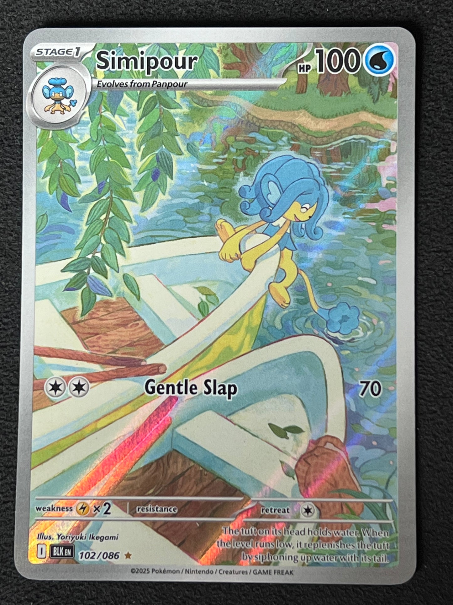 102/086 Simipour - Pokémon Black Bolt Illustration Rare