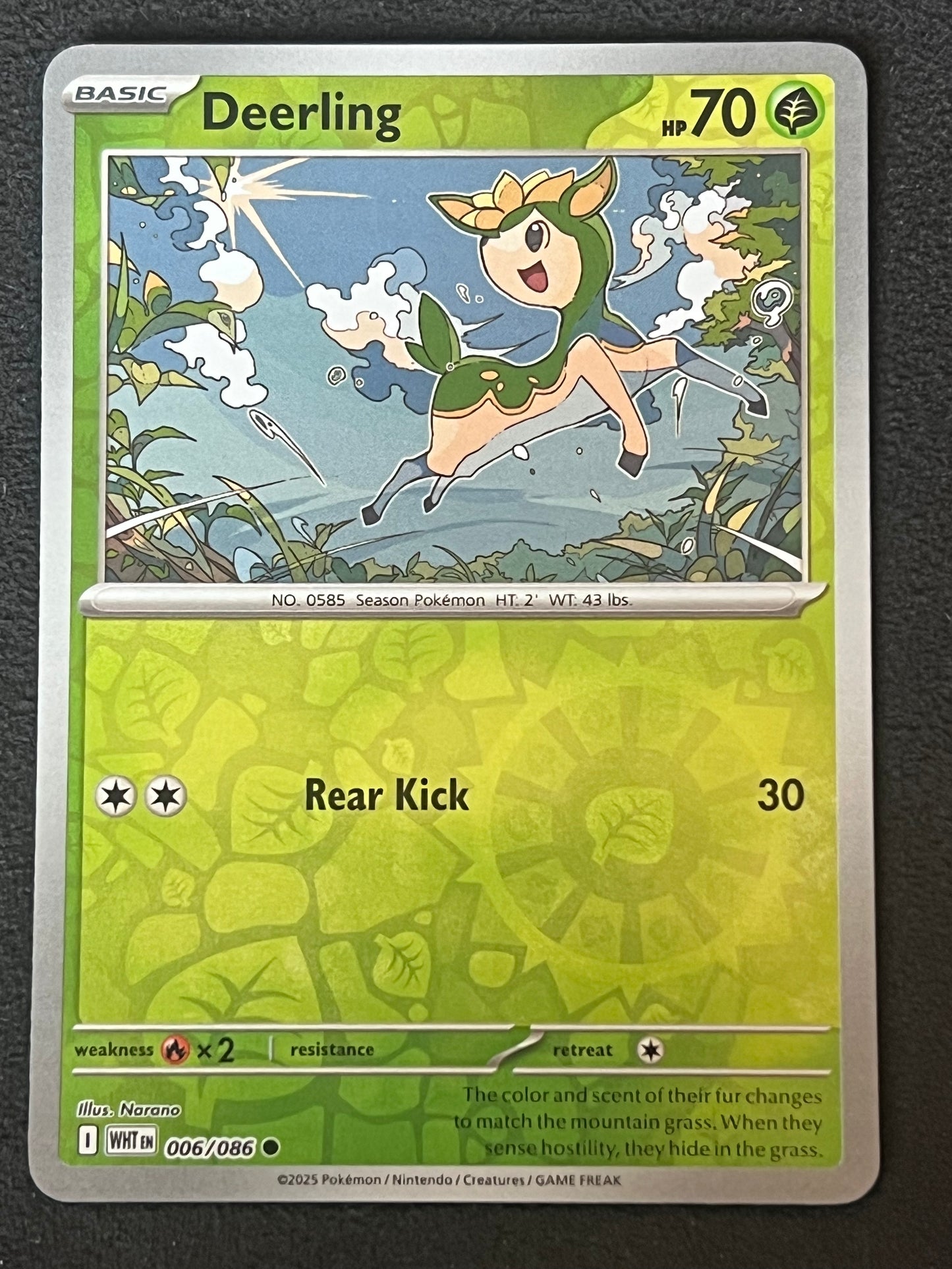 006/086 Deerling - Pokémon White Flare Common Reverse