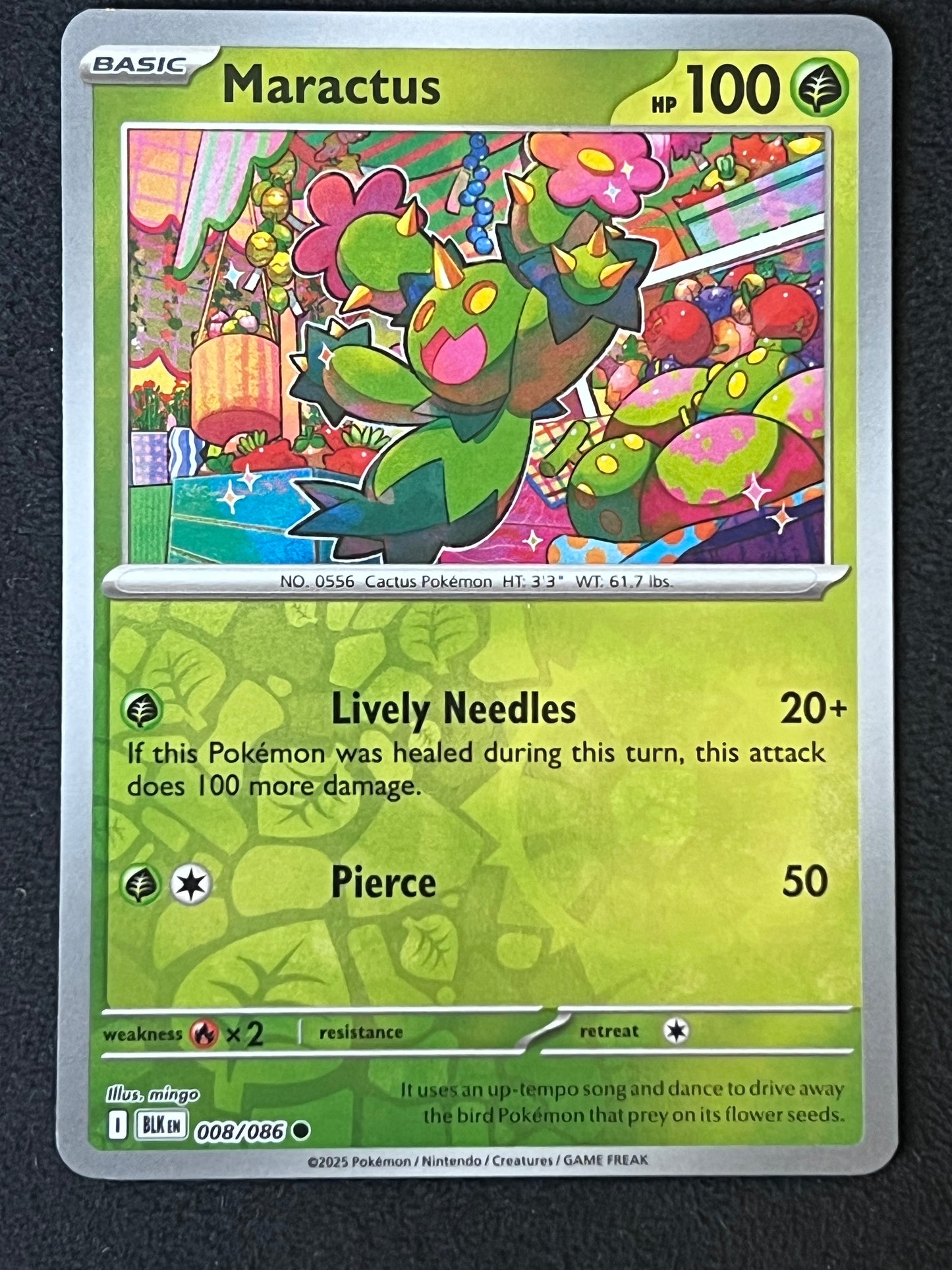 008/086 Maractus - Pokémon Black Bolt Common Reverse