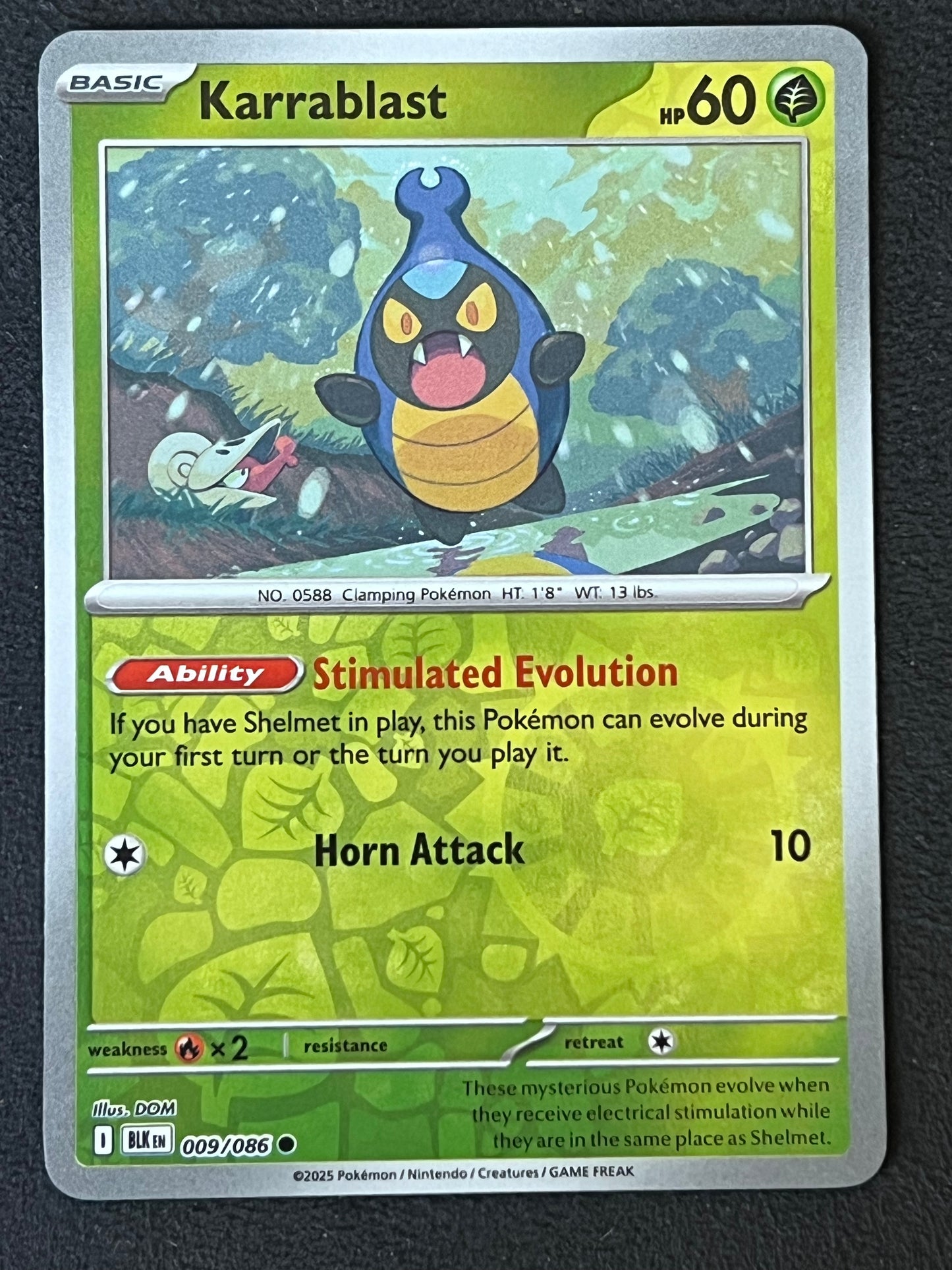 009/086 Karrablast - Pokémon Black Bolt Common Reverse