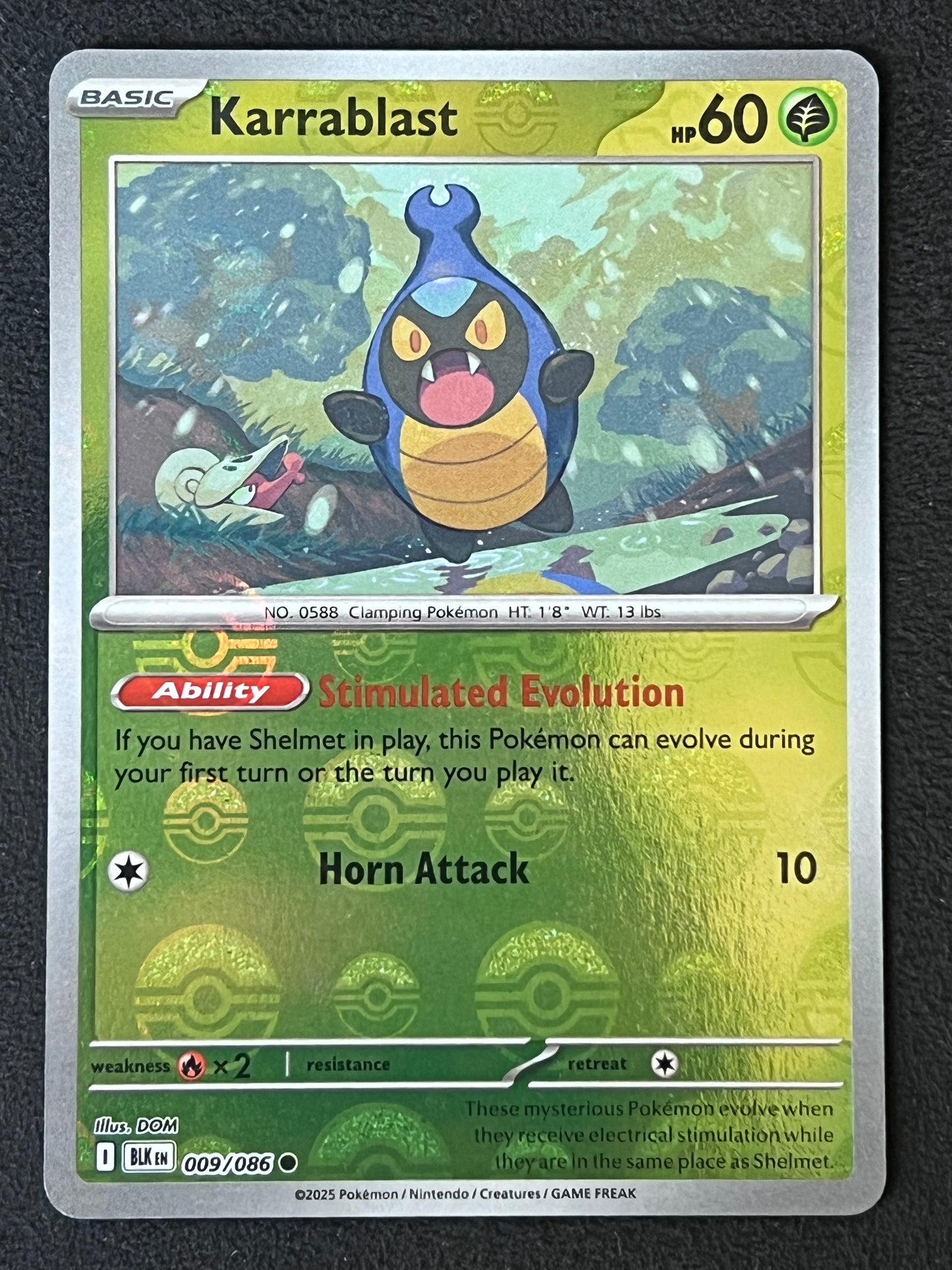 009/086 Karrablast - Pokémon Black Bolt Common Reverse POKEBALL