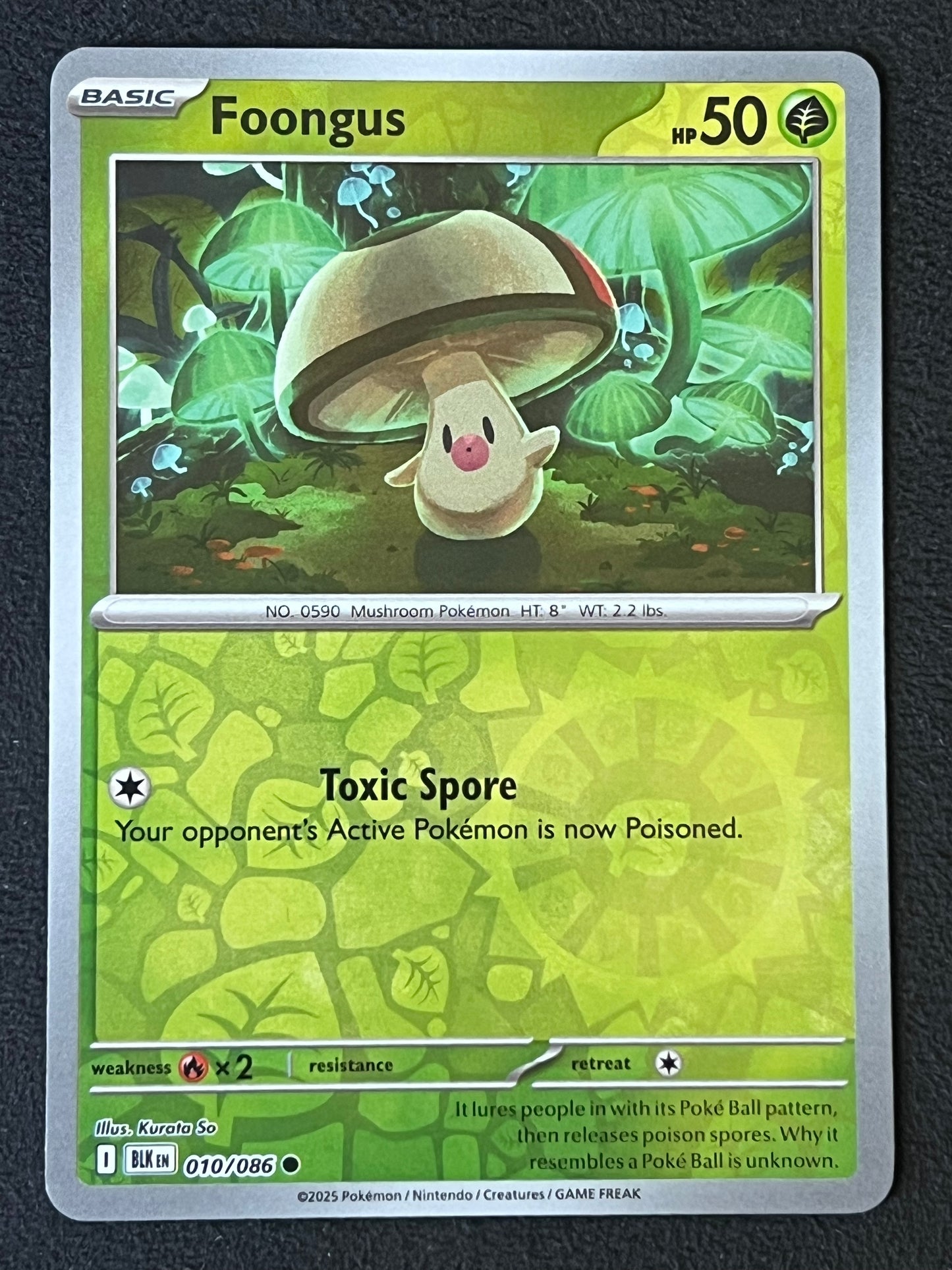 010/086 Foongus - Pokémon Black Bolt Common Reverse