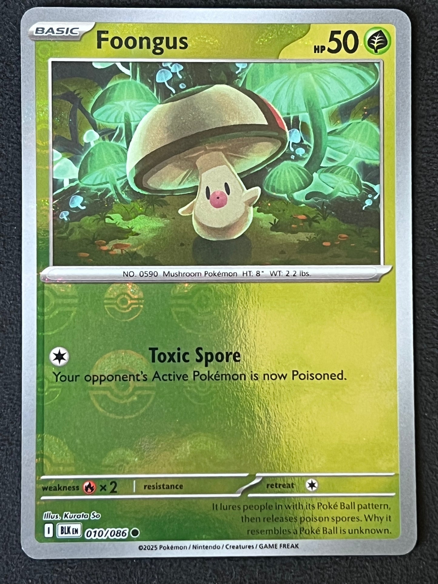 010/086 Foongus - Pokémon Black Bolt Common Reverse POKEBALL