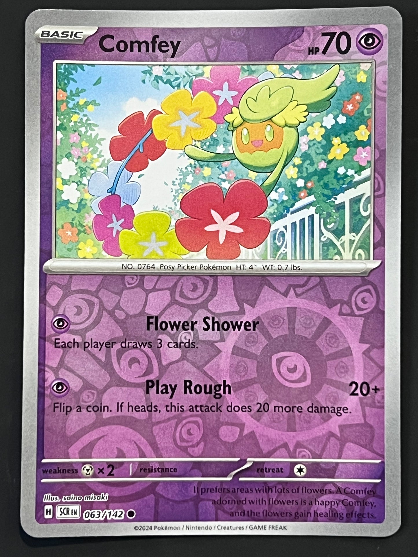 063/142 Comfey - Pokémon Stellar Crown Common Reverse