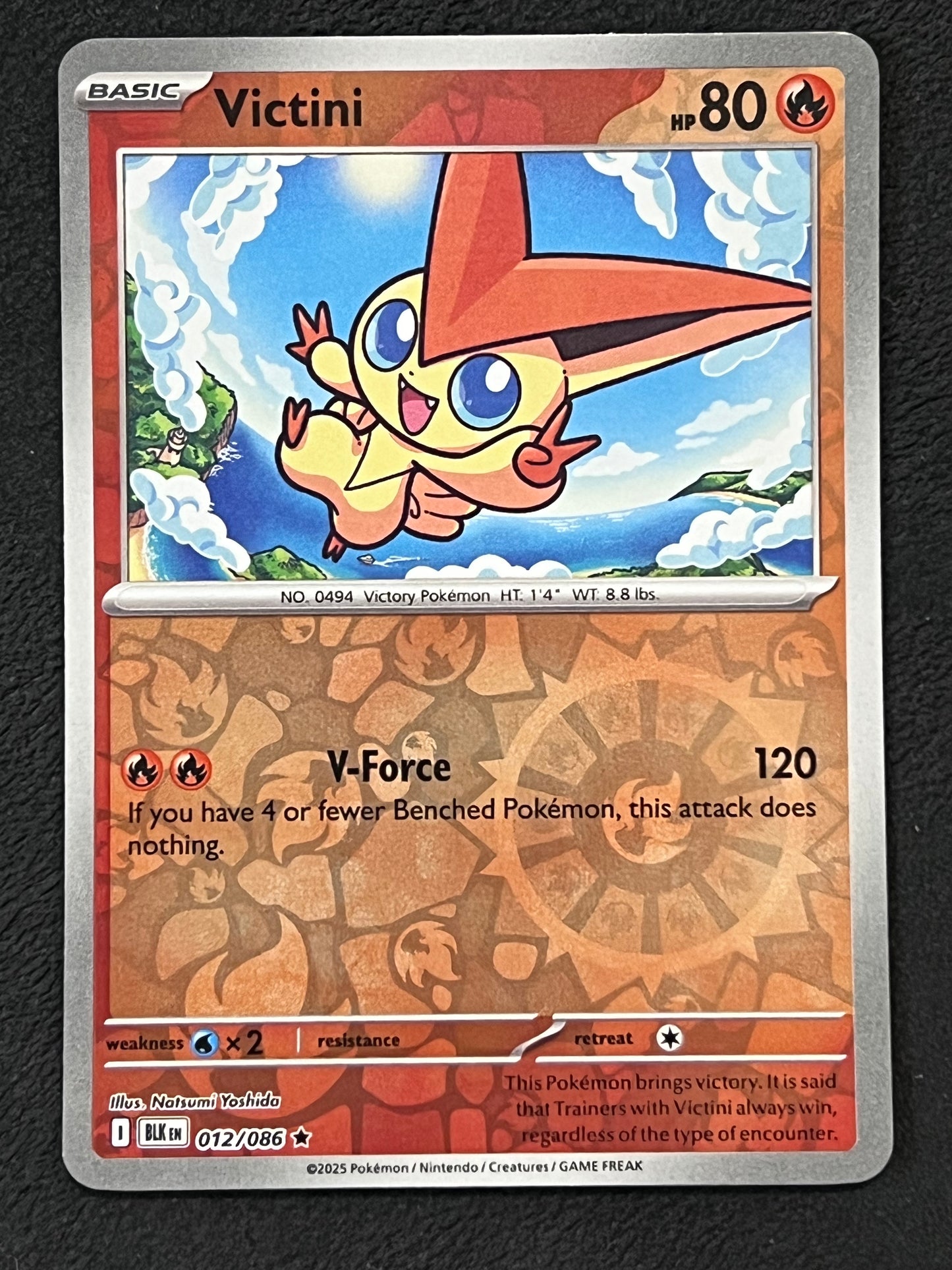 012/086 Victini - Pokémon Black Bolt Rare Reverse