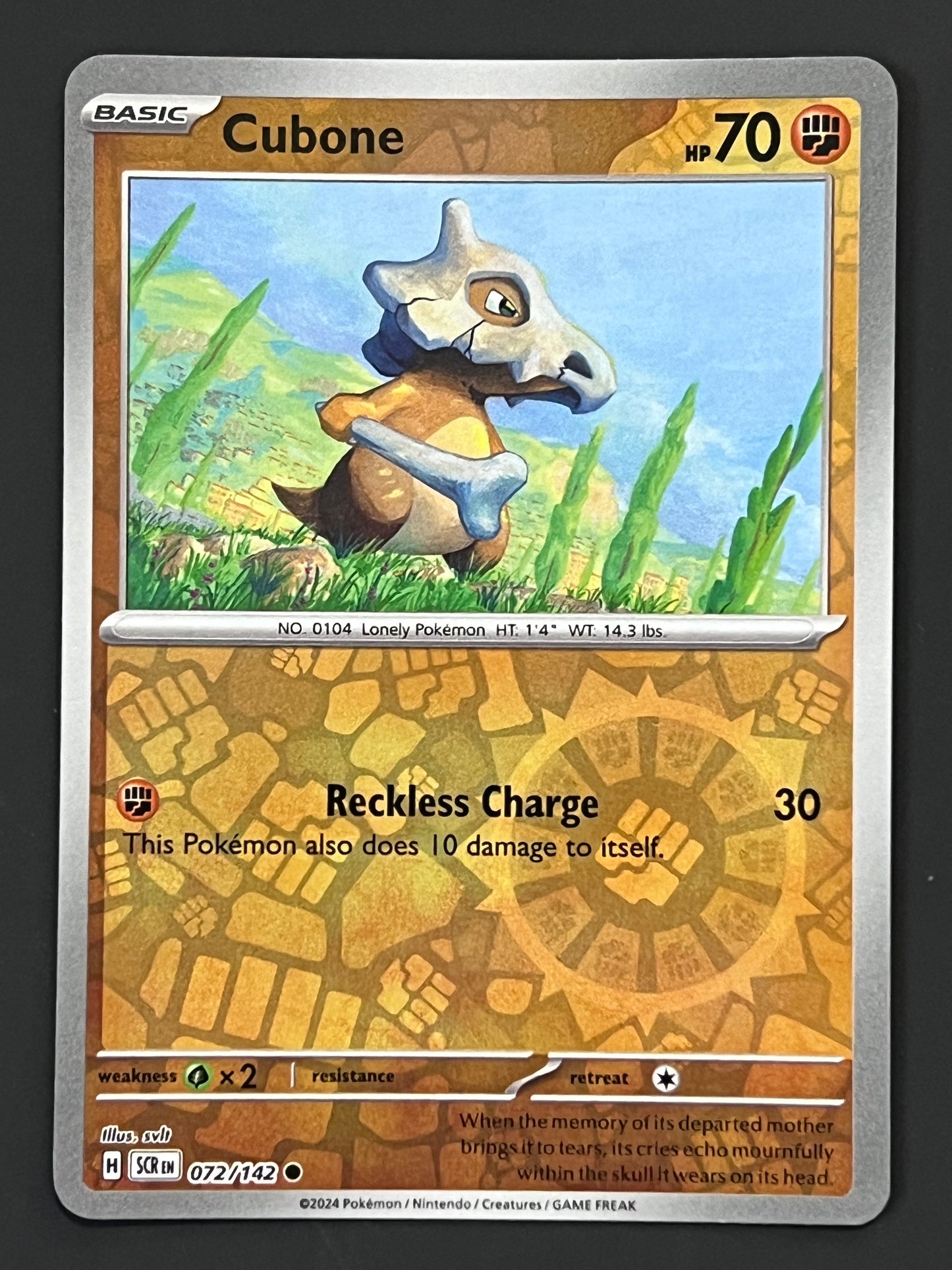 072/142 Cubone - Pokémon Stellar Crown Common Reverse