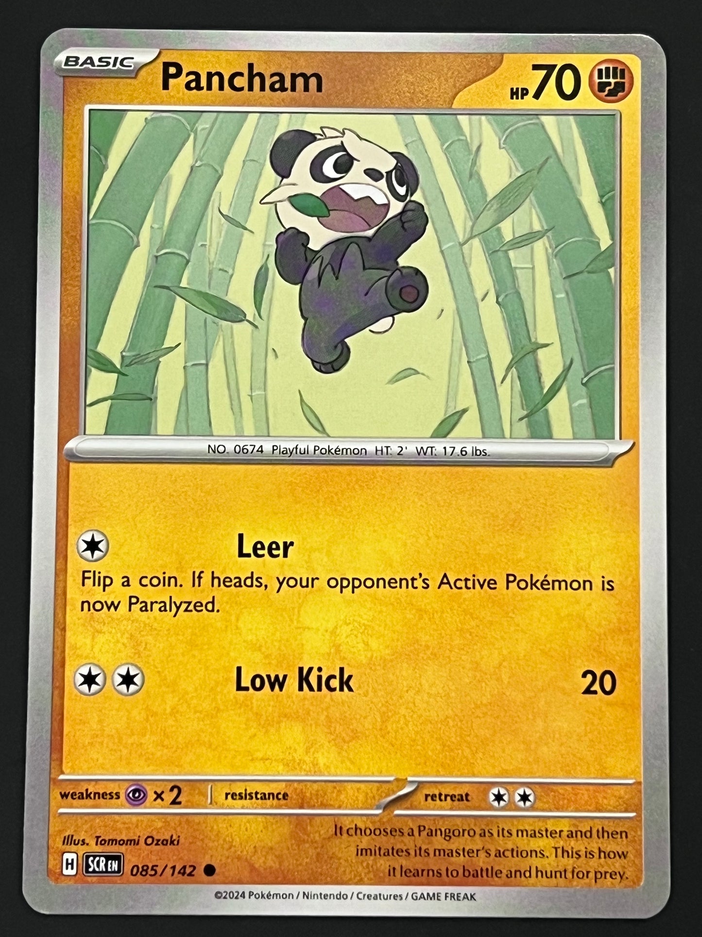085/142 Pancham - Pokémon Stellar Crown Common