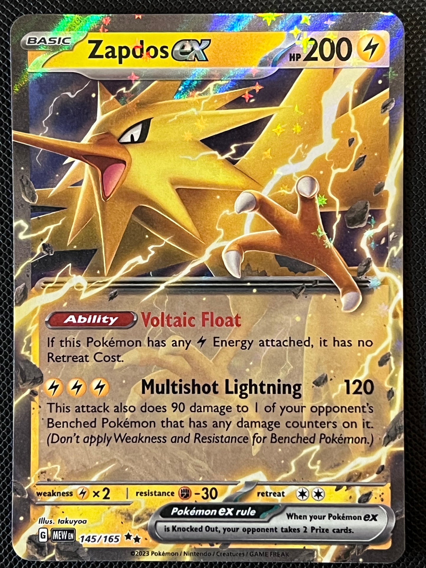 145/165 Zapdos Ex - Pokémon 151 Double Rare