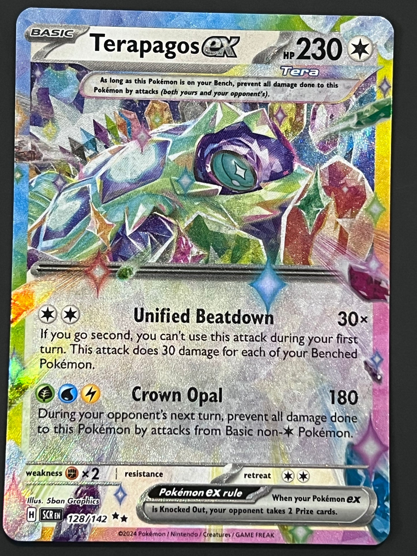 128/142 Terapagos Ex - Pokémon Stellar Crown Double Rare