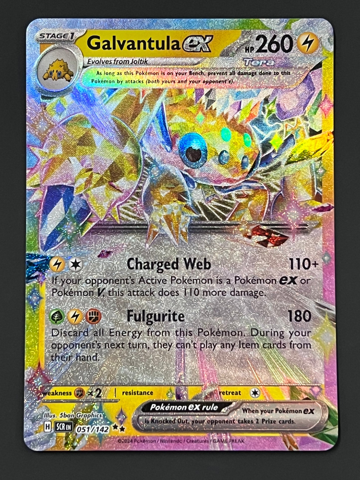 051/142 Galvantula Ex - Pokémon Stellar Crown Double Rare