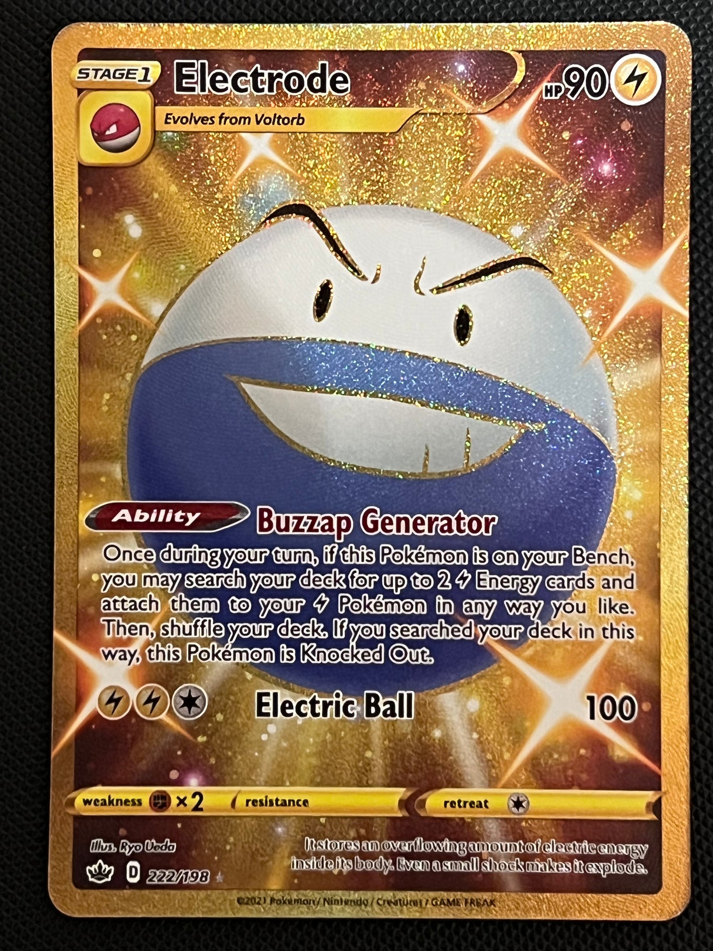 222/198 Electrode - Pokémon Chilling Reign Gold Secret Rare