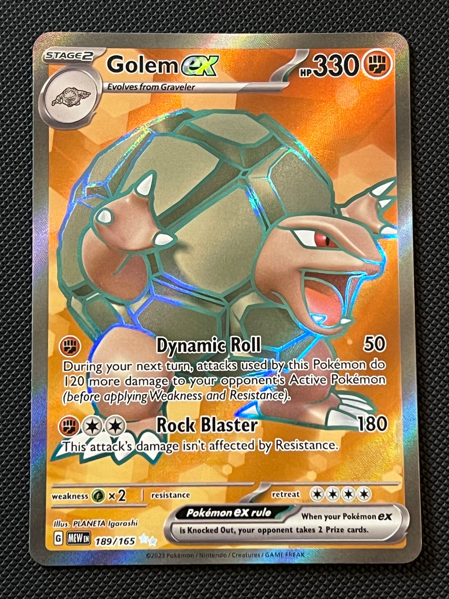 189/165 Golem Ex - Pokémon 151 Ultra Rare