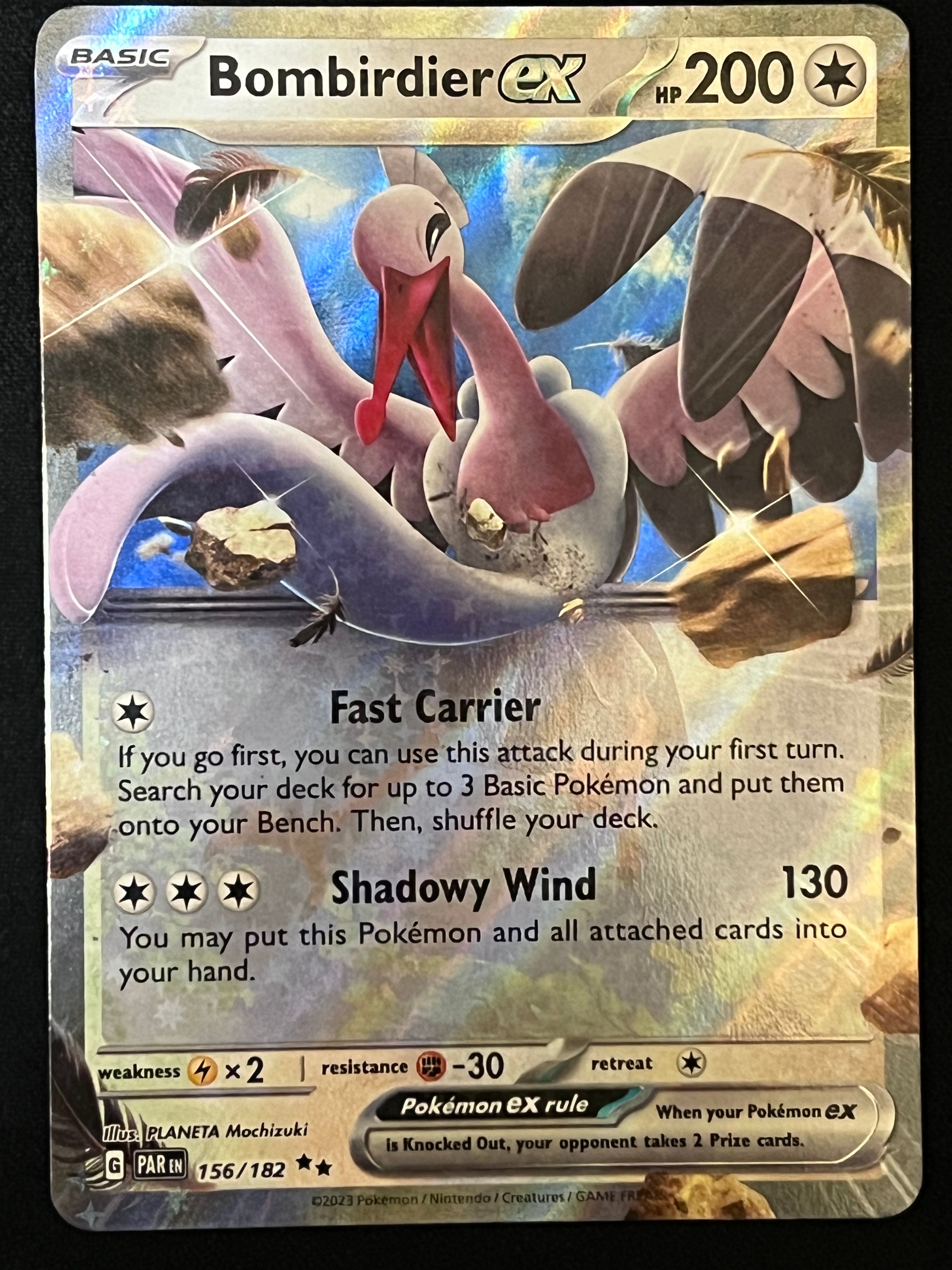 bombirdier ex pokemon card value RR 051/062 SV3a Raging Surf Darkness Cultch (60) During your opponents next turn Bombirdier (SCR 097) Stellar Crown