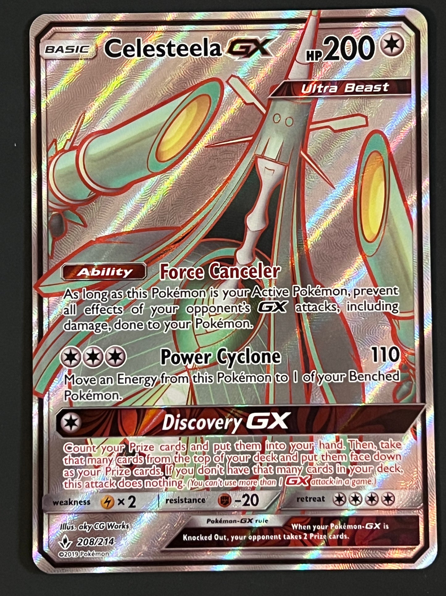 208/214 Celesteela Gx - Pokémon Unbroken Bonds Full Art