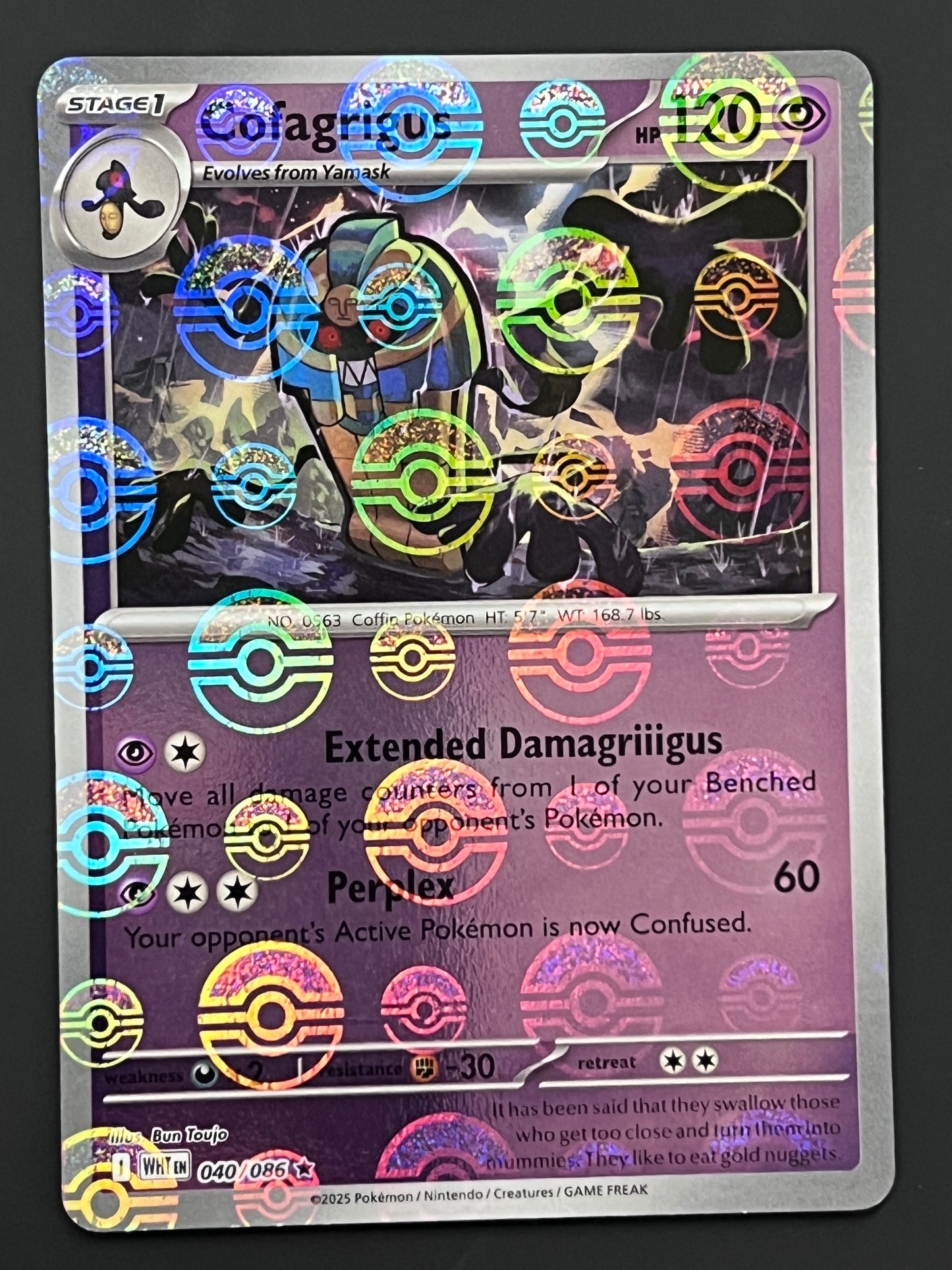 040/086 Cofagrifus - Pokémon White Flare Rare Reverse POKEBALL