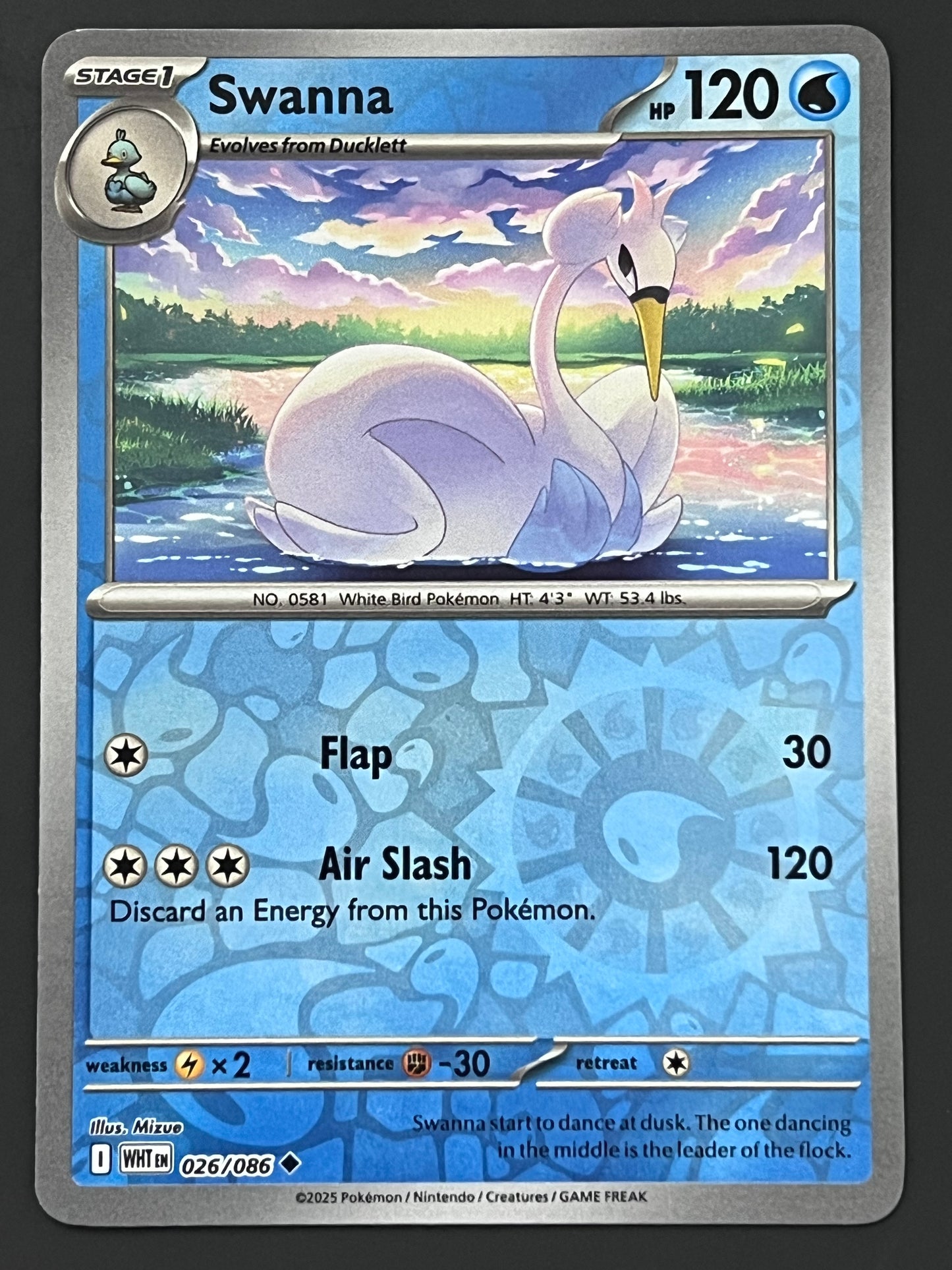 026/086 Swanna - Pokémon White Flare Uncommon Reverse