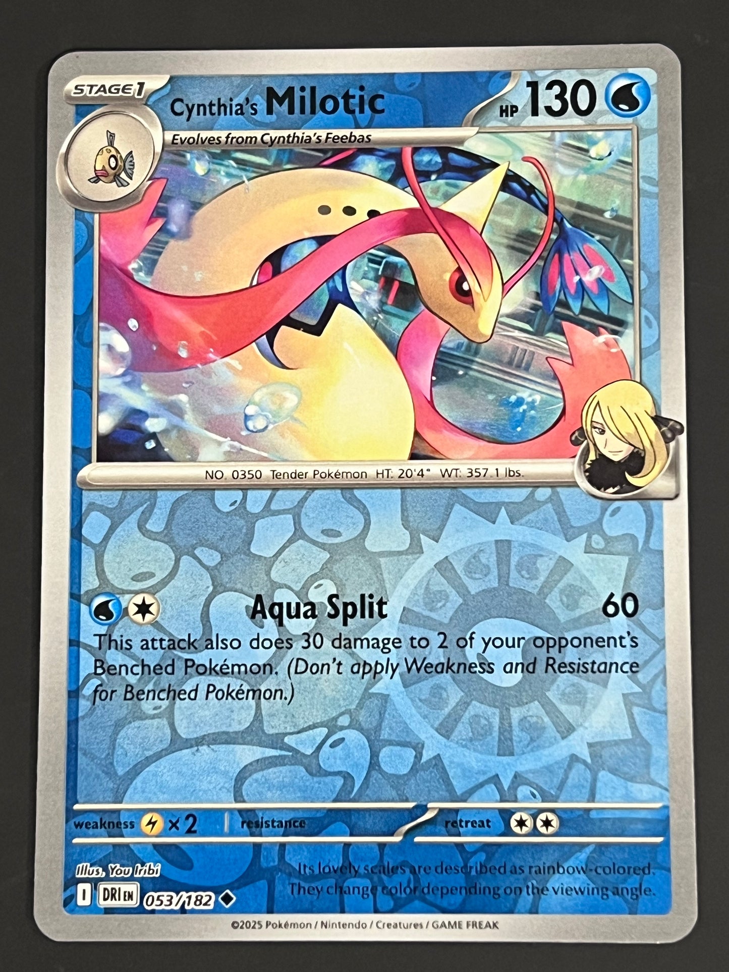 053/182 Cynthia’s Milotic - Pokémon Destined Rivals Uncommon Reverse
