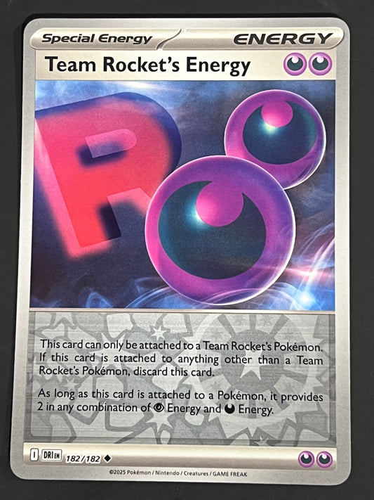 182/182 Team Rocket’s Energy - Pokémon Destined Rivals Uncommon Reverse