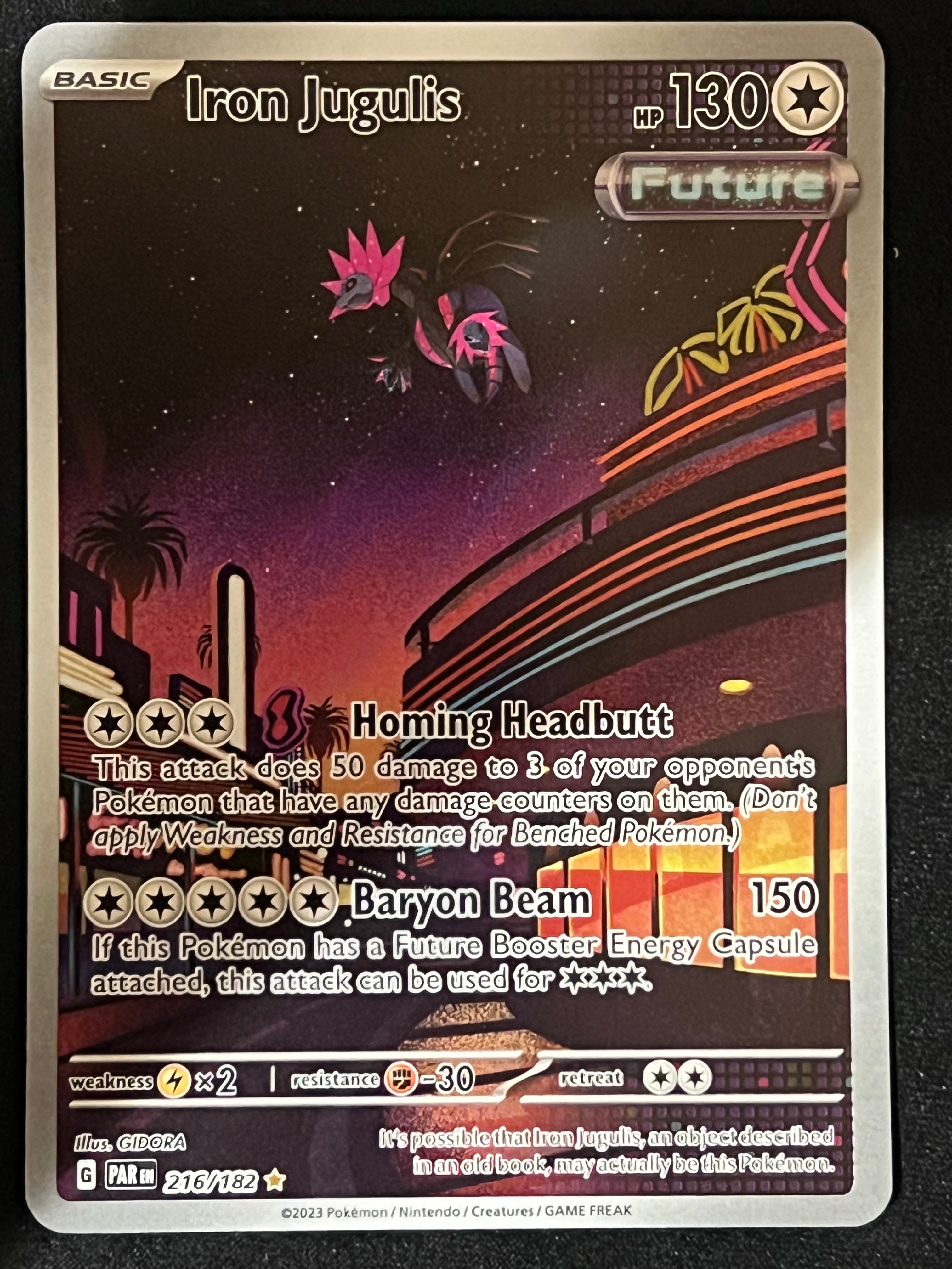 216/182 Iron Jugulis - Pokmon Paradox Rift Illustration Rare Jarvvos 216/182 Iron Jugulis - Pokmon Paradox Rift Illustration Rare Jarvvos