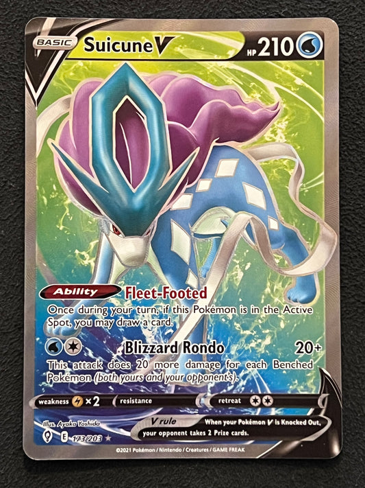 173/203 Suicune V - Evolving Skies Full Art