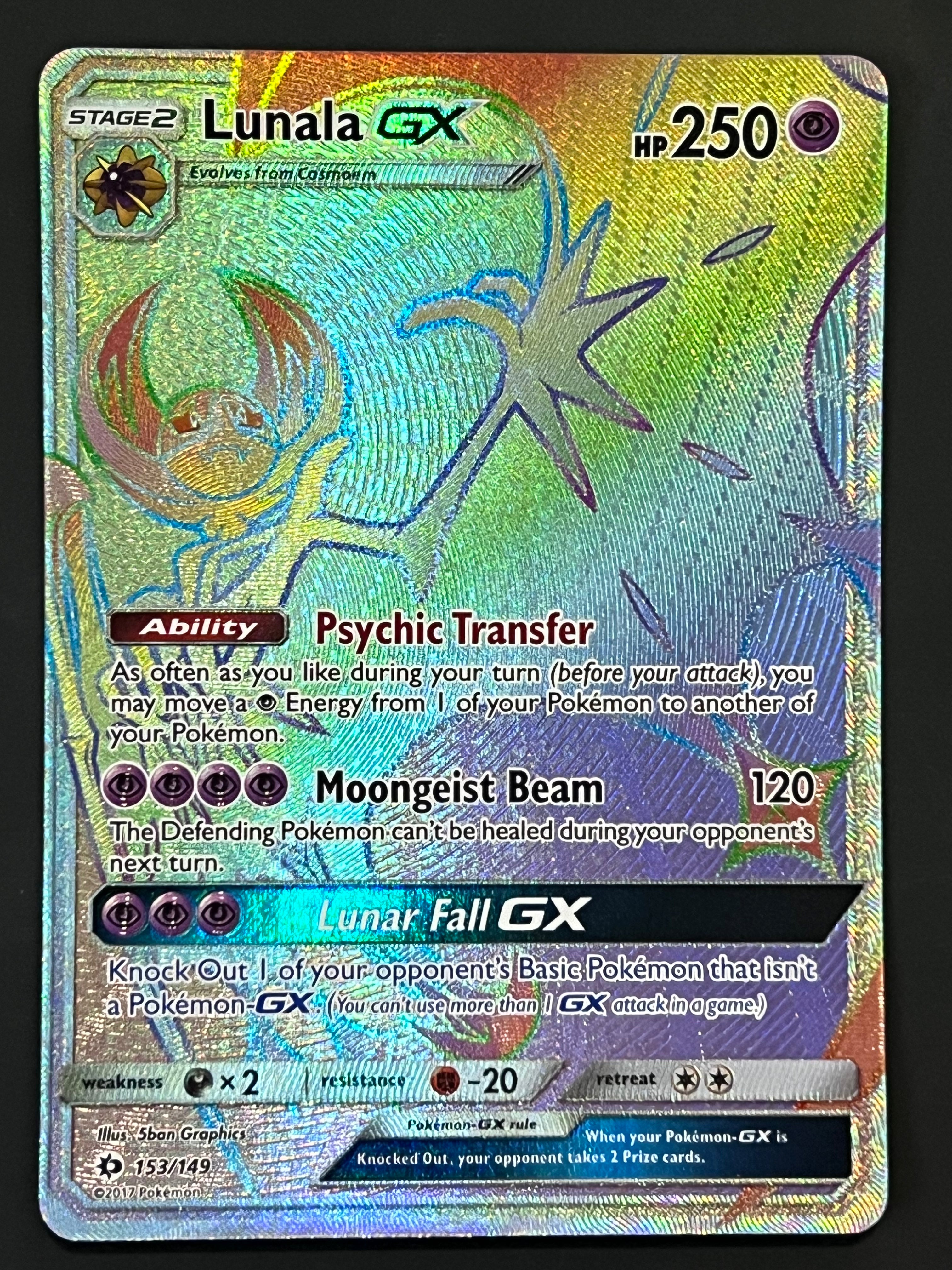 153/149 Lunala Gx - Pokmon Sun/Moon Base Rainbow Secret Rare Jarvvos 153/149 Lunala Gx - Pokmon Sun/Moon Base Rainbow Secret Rare Jarvvos