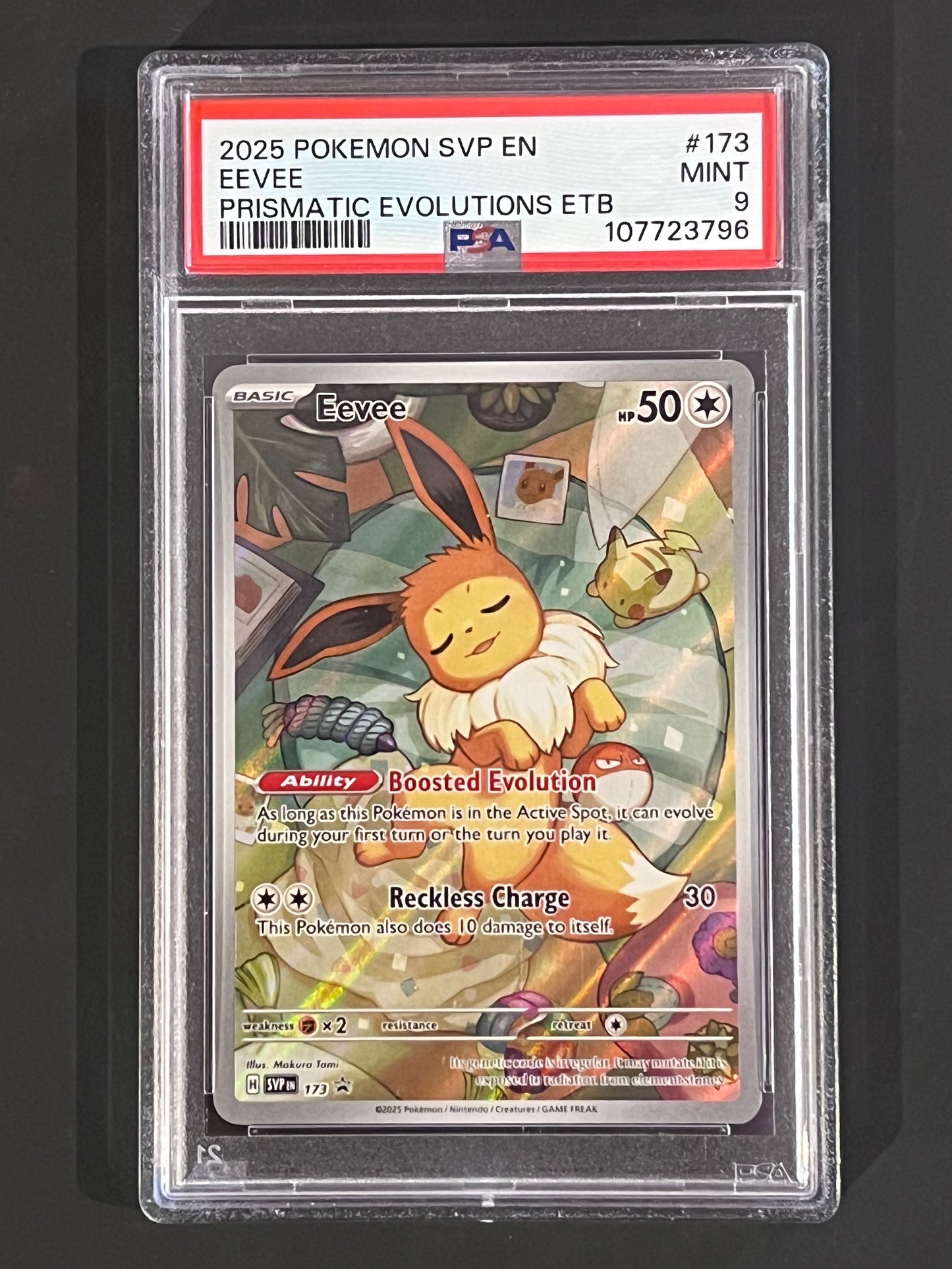 PSA Eevee - SVP173 Prismatic Evolutions Black Star Promo MINT Grade 9