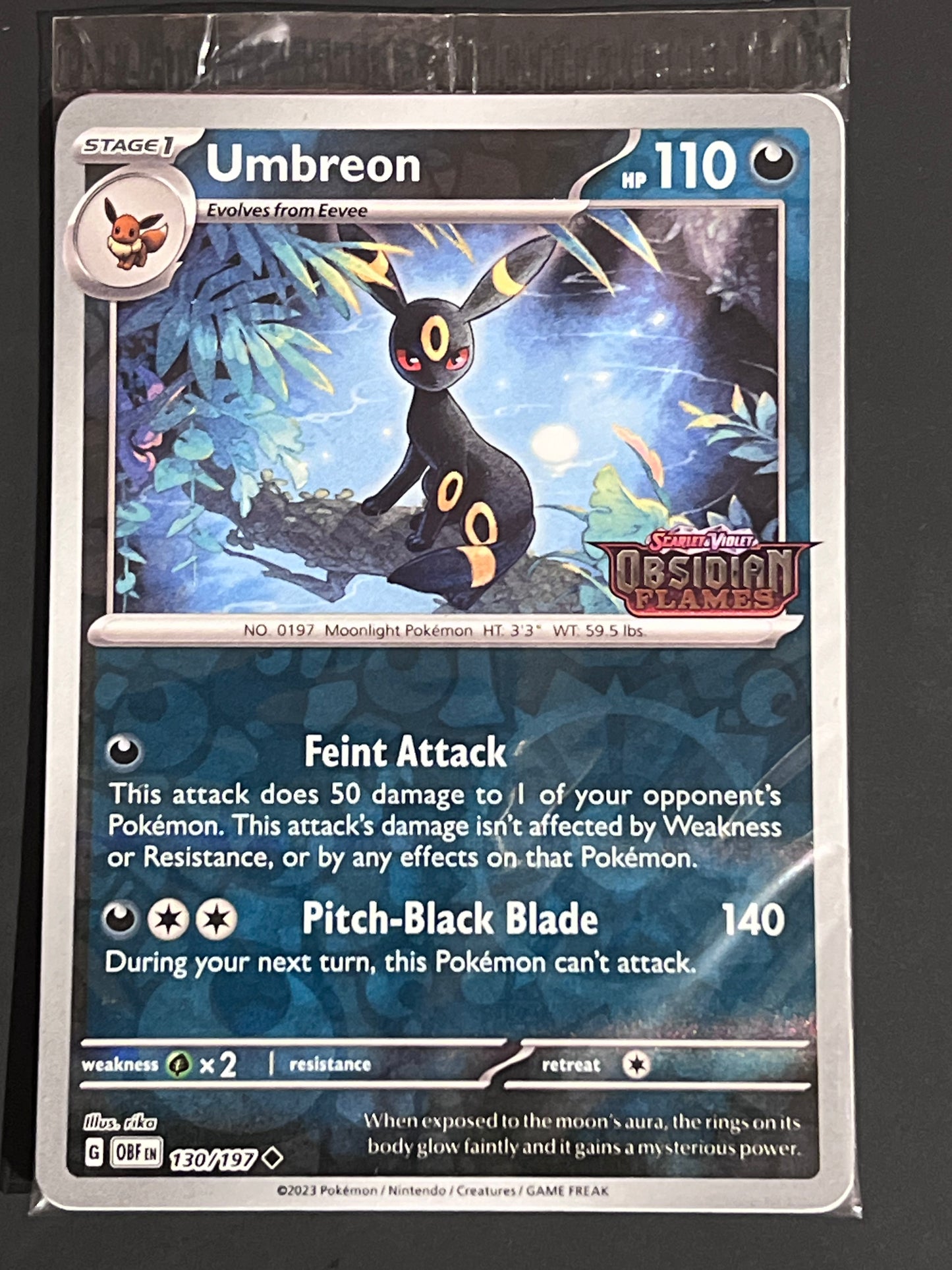 130/197 Umbreon (STAMPED) (SEALED) - Pokémon Obsidian Flames Promo