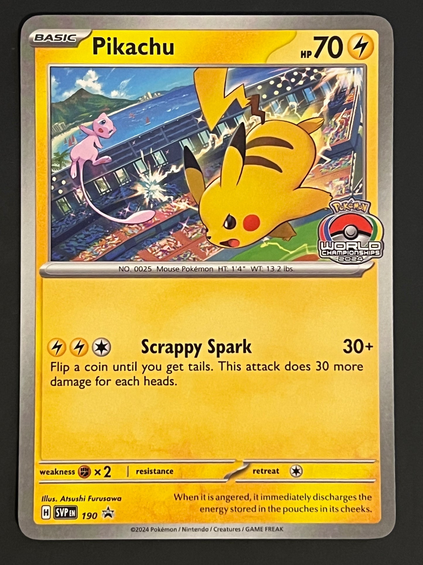 SVP190 Pikachu (World Championship 2024 Stamped) - Black Star Promo