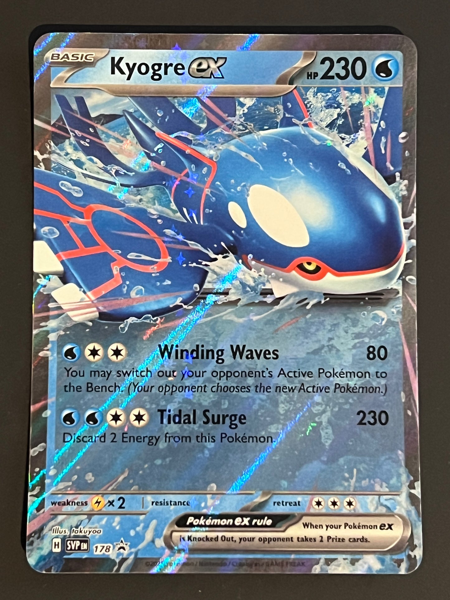 SVP178 Kyogre Ex - Black Star Promo