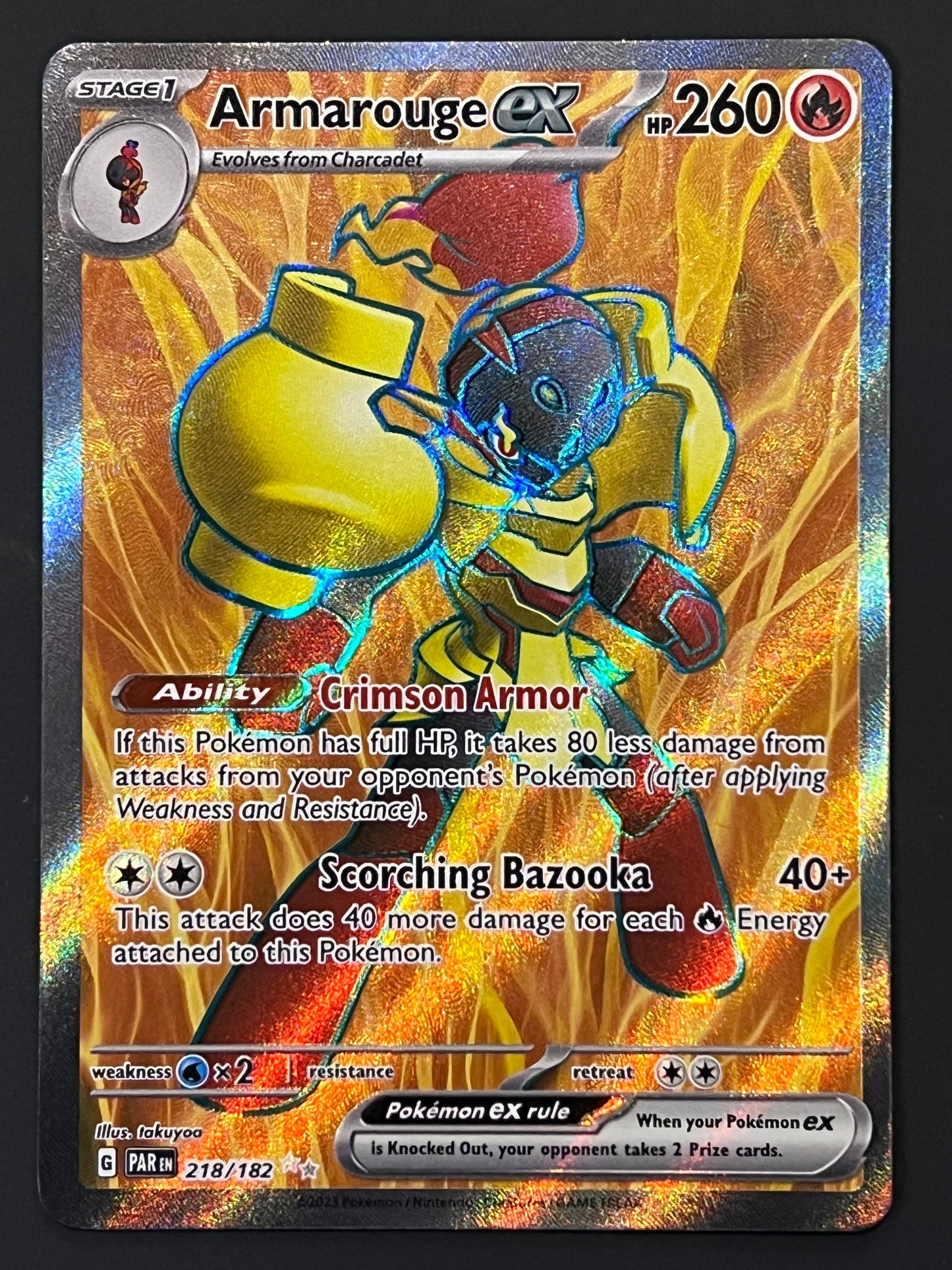 218/182 Armarogue Ex - Pokémon Paradox Rift Ultra Rare