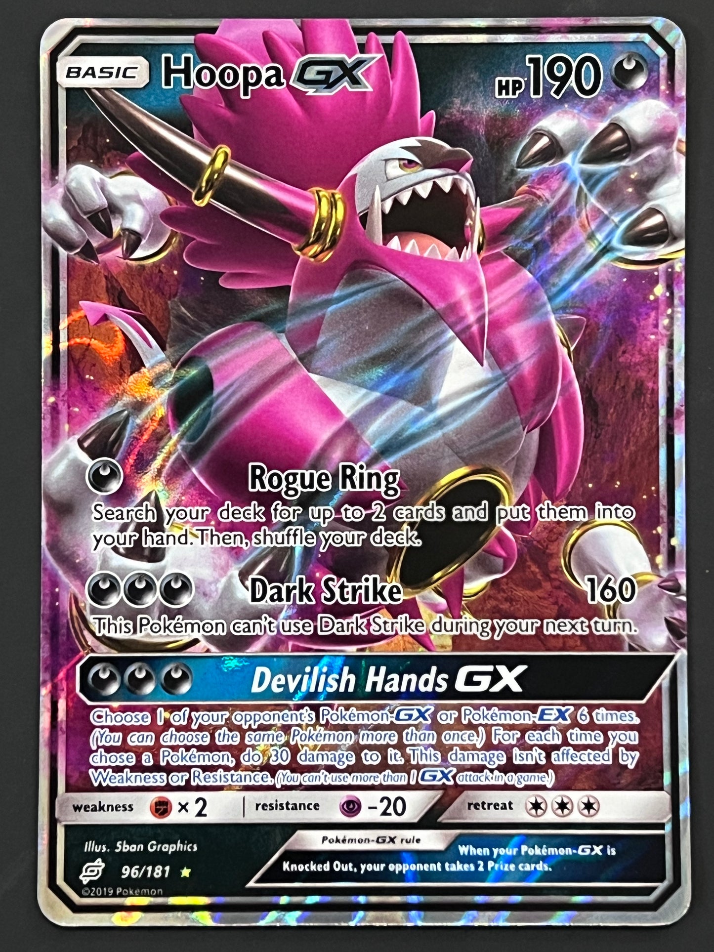 096/181 Hoopa Gx - Pokémon Team Up Ultra Rare