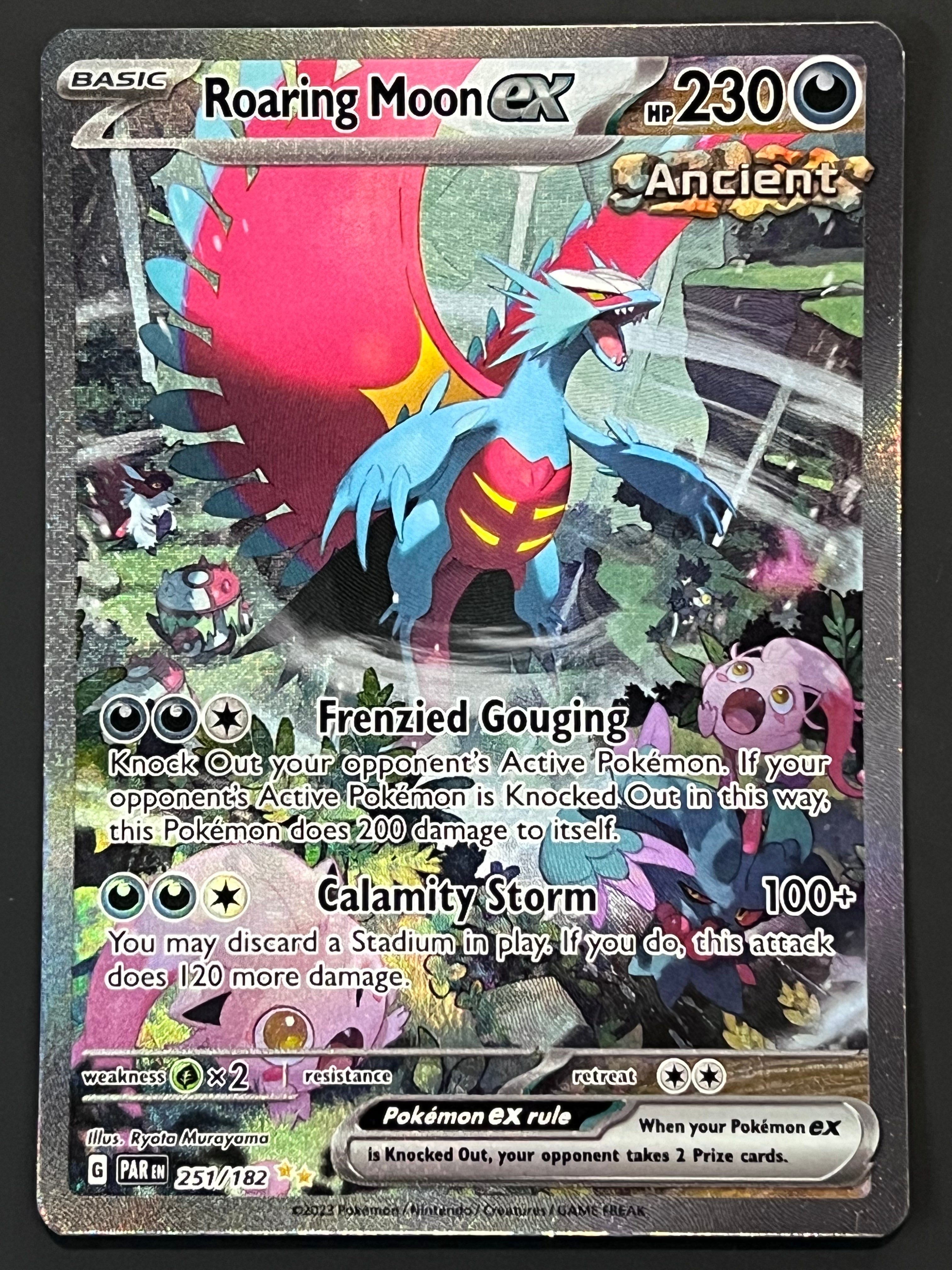 roaring moon ancient pokemon card value Amazon.com: Pokemon - Roaring Moon ex 124/182 - Paradox Rift - Ancient Pokemon - Double Rare