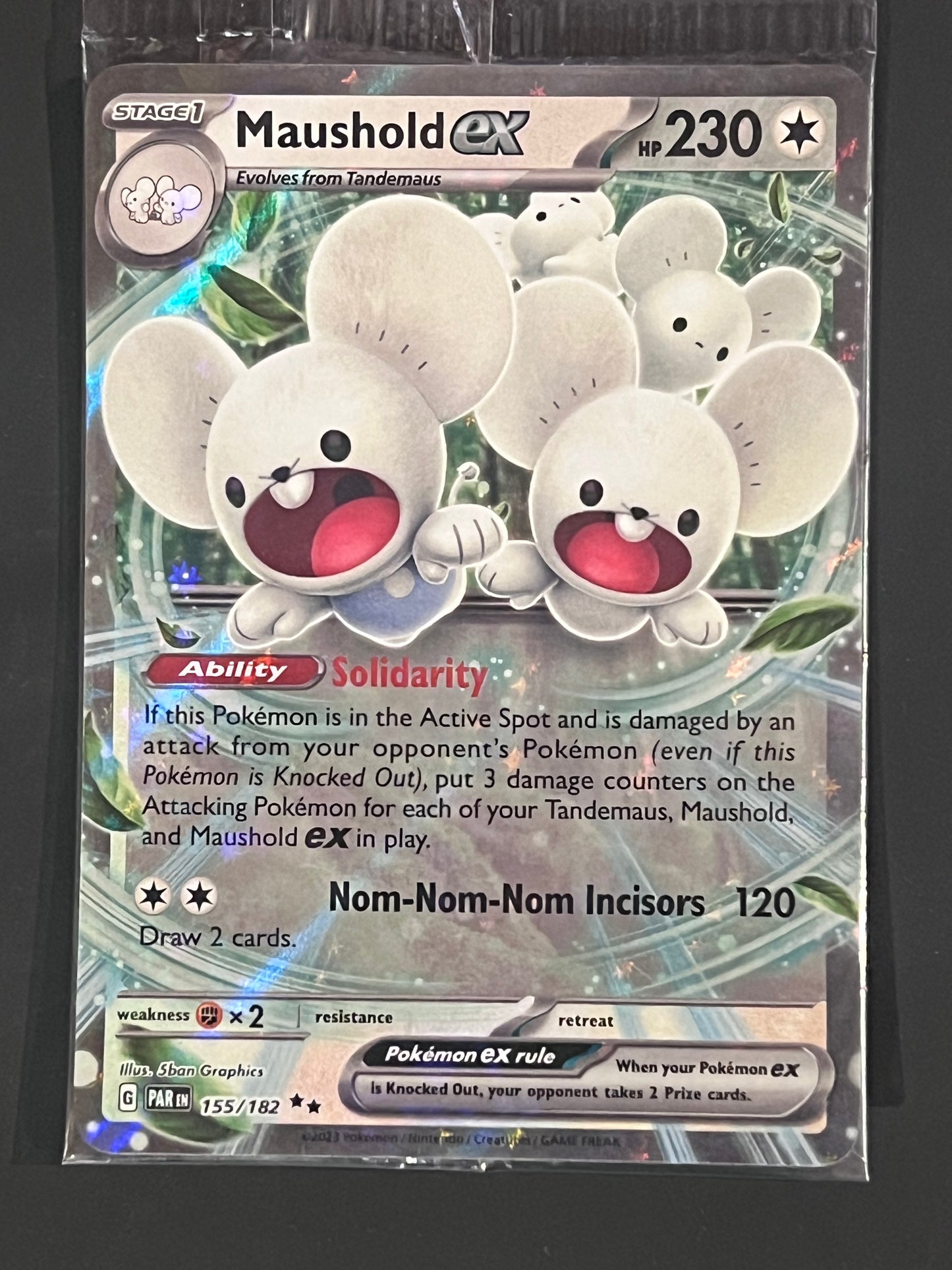 155/182 Maushold Ex (SEALED) - Pokémon Paradox Rift Double Rare
