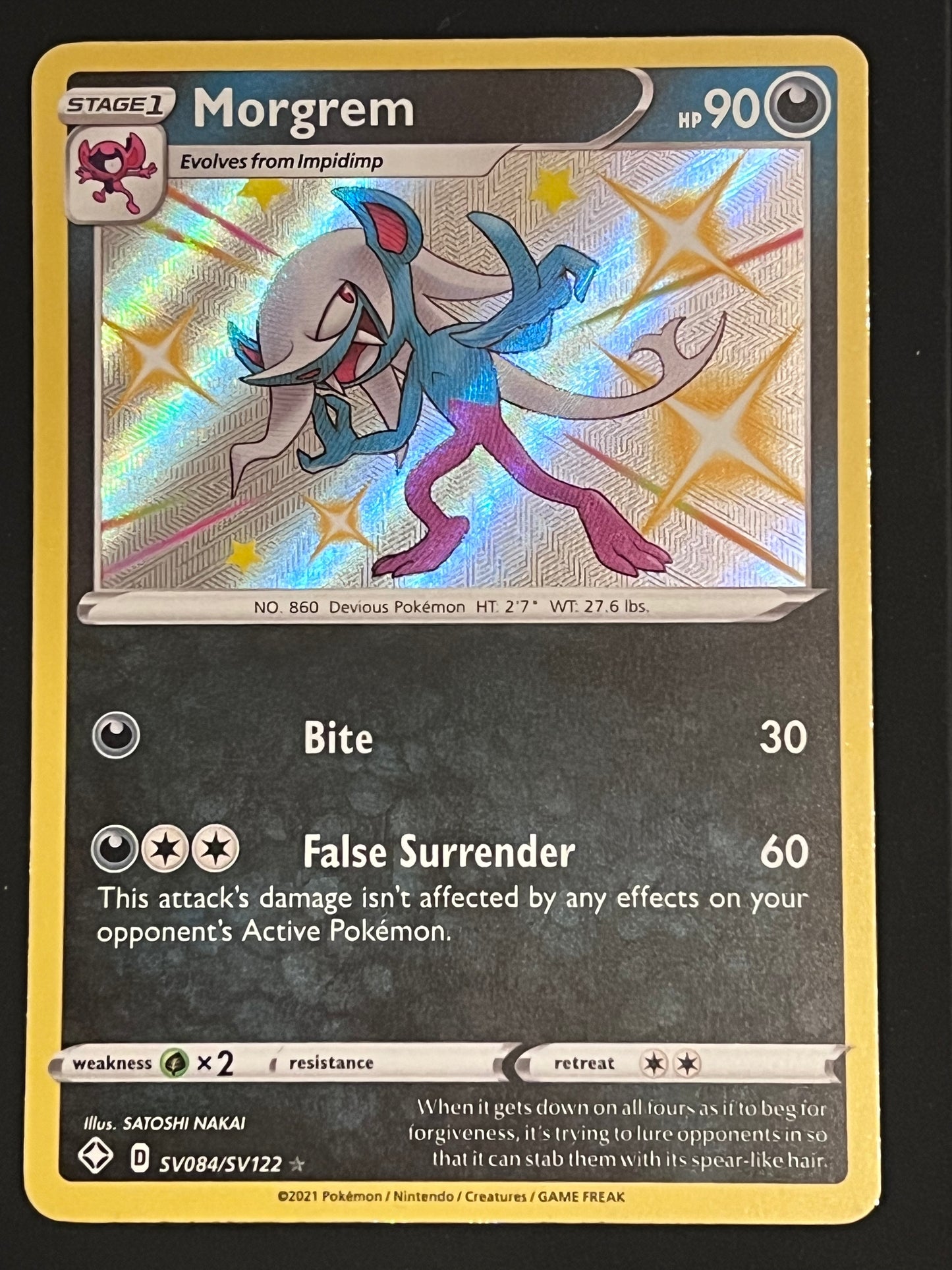 Morgrem - SV084/SV122 Shining Fates Rare Shiny Holo