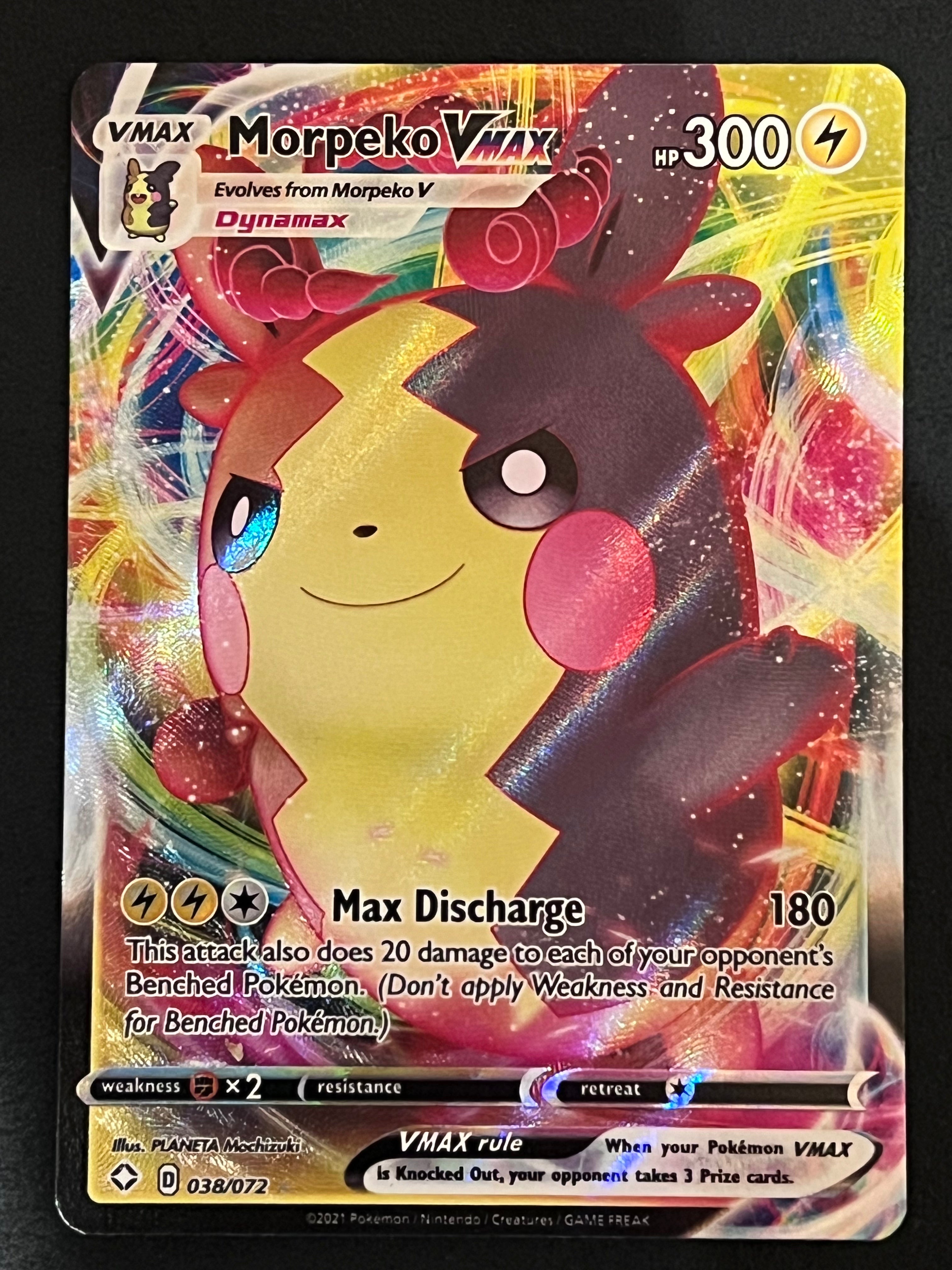 Morpeko VMax - 038/072 Shining Fates Rare Holo VMax Jarvvos Morpeko VMax - 038/072 Shining Fates Rare Holo VMax Jarvvos