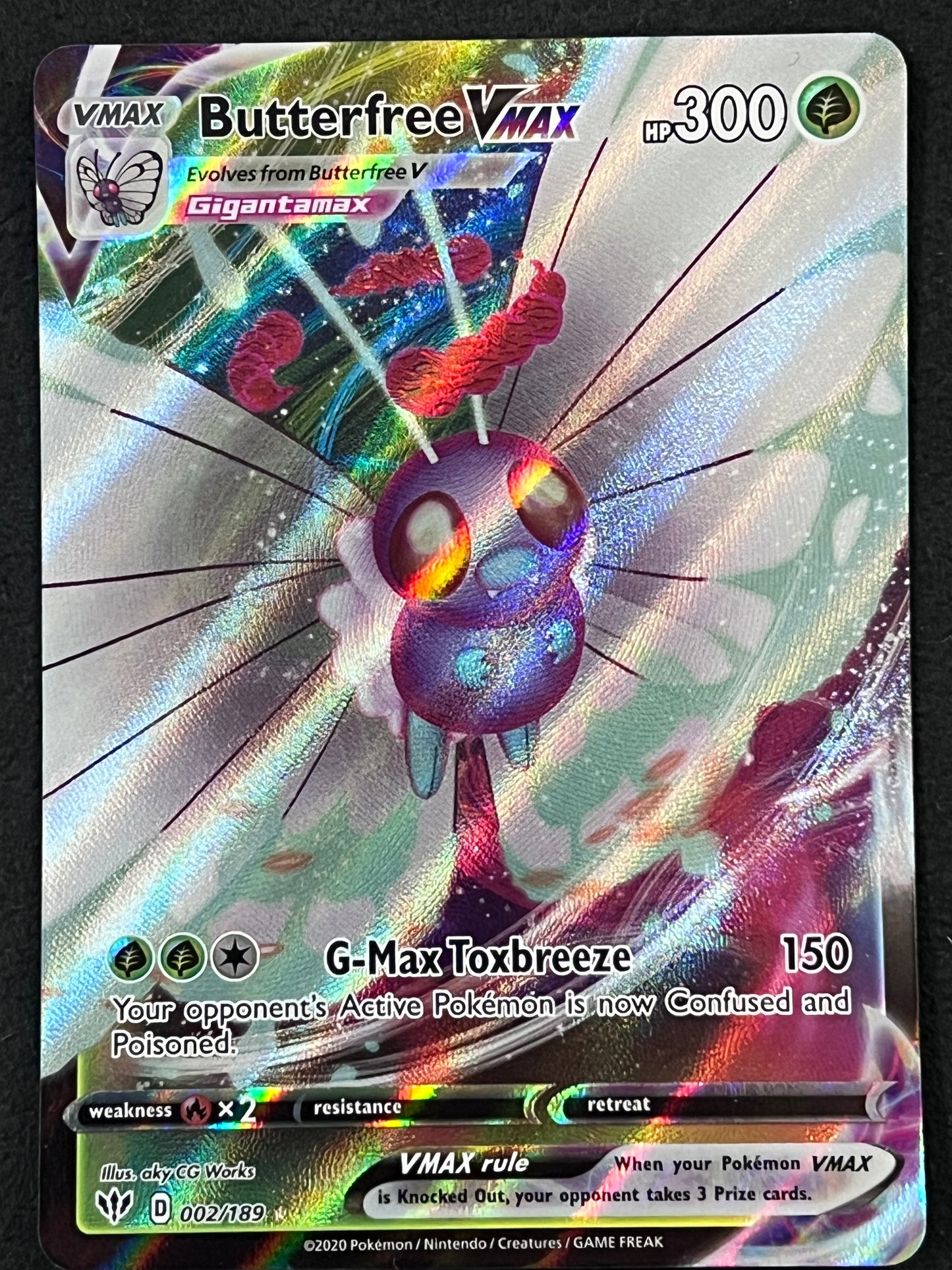 002/189 Butterfree VMax - Pokémon Darkness Ablaze Ultra Rare