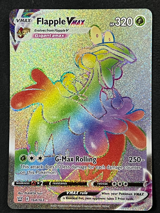 164/163 Flapple VMax - Pokémon Battle Styles Rainbow Secret Rare